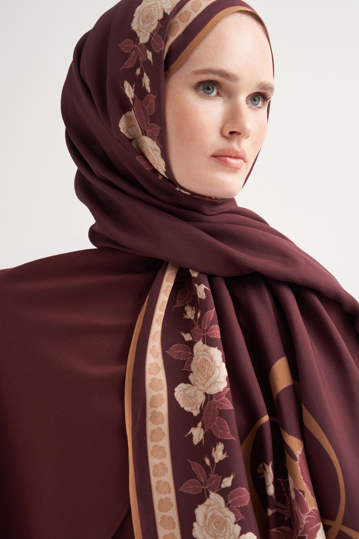 Monny Floş Şal Bordo