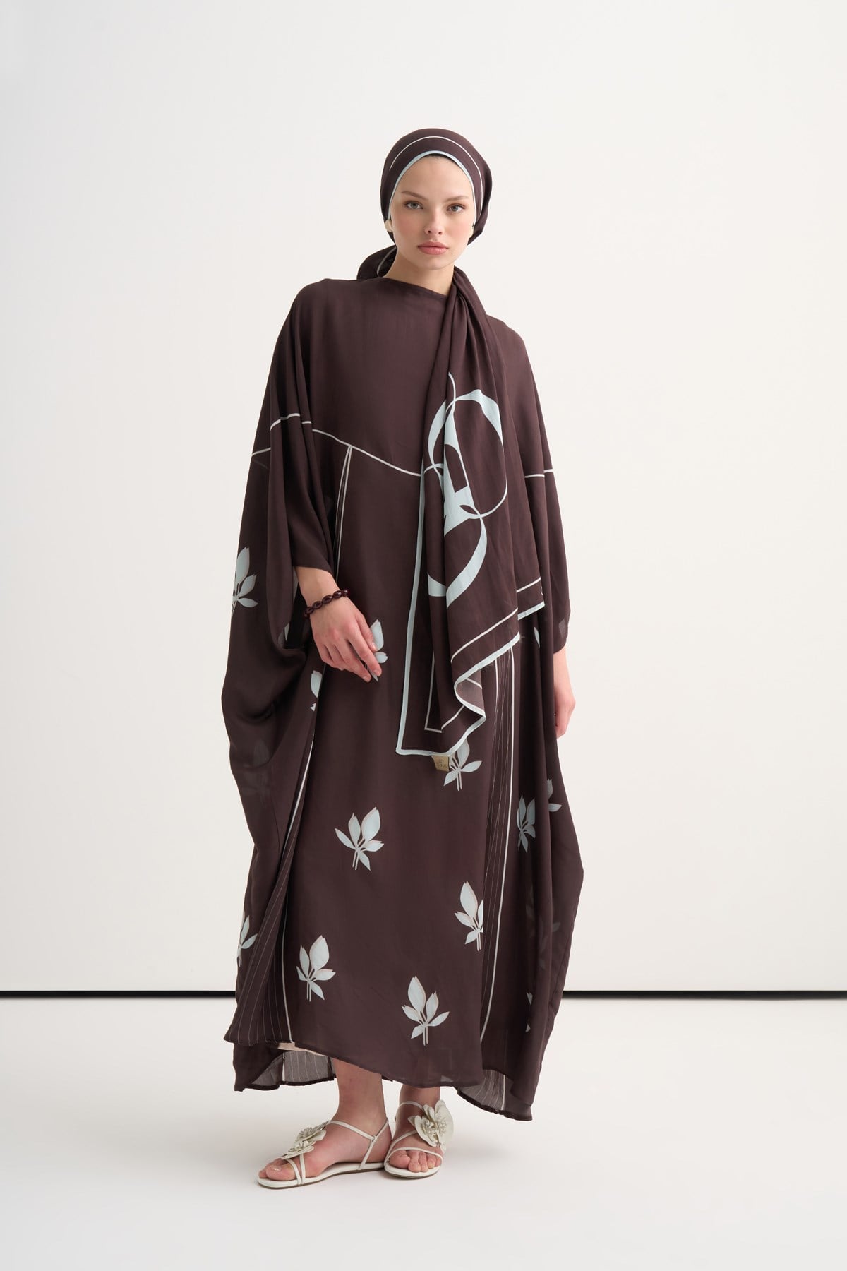Colesse Floş Kaftan Kahve