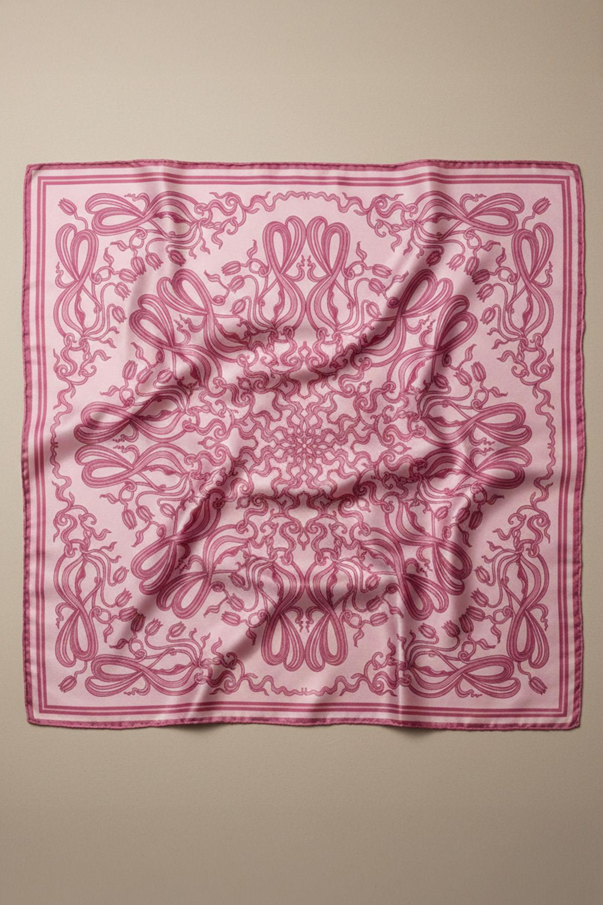 Serena Pembe Twill Eşarp