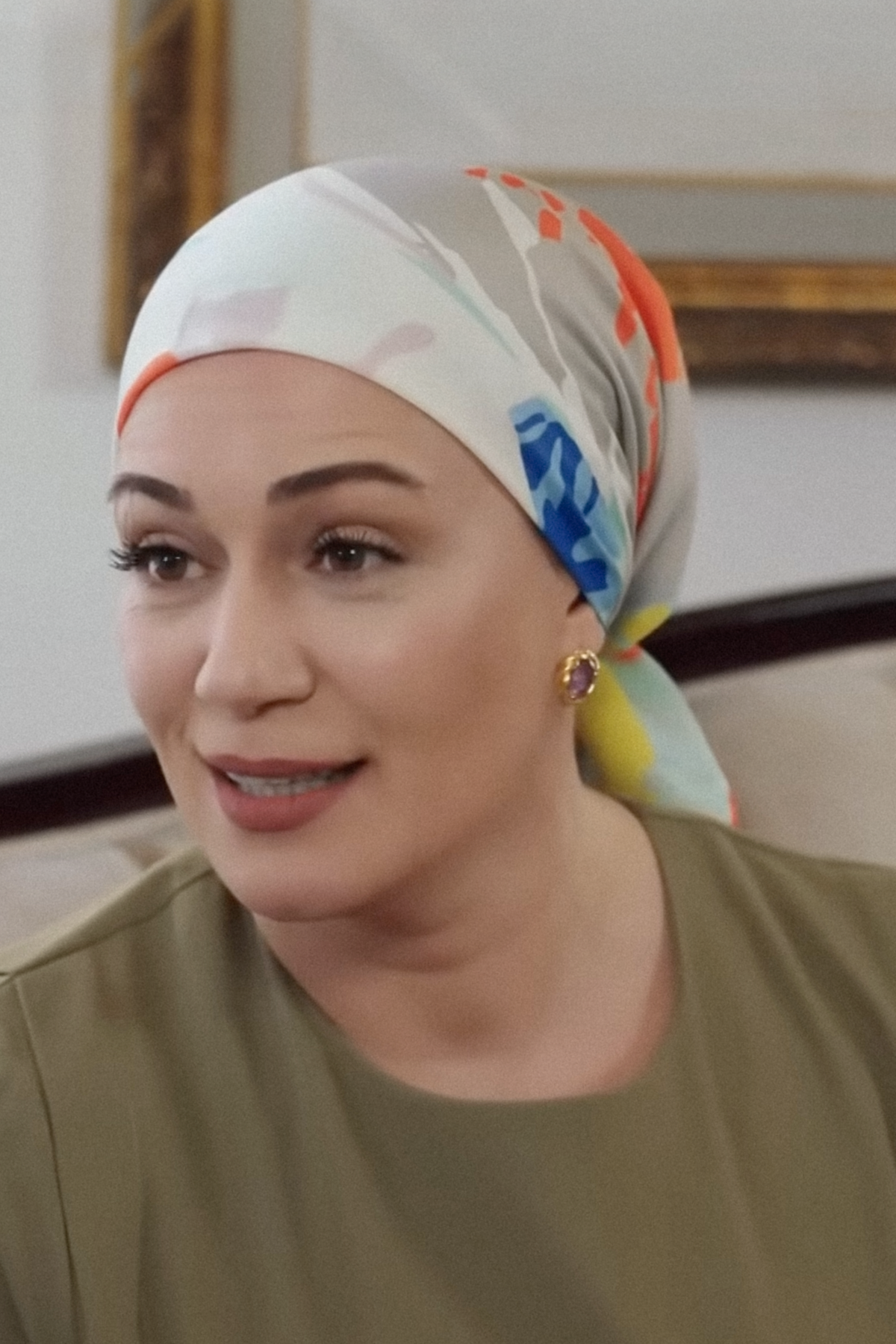 Kızılcık Şerbeti Salkımın Lumina Soft Eşarp Bej