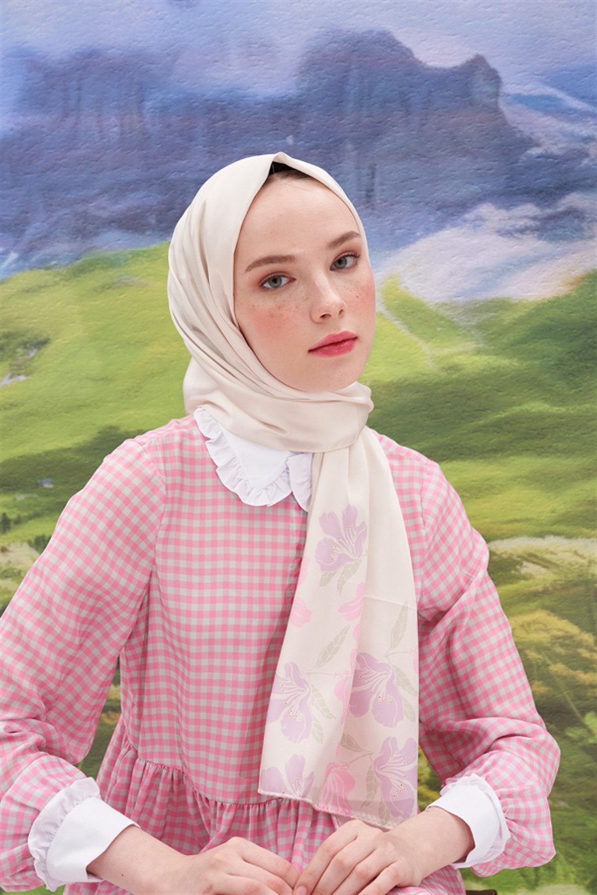 Florel Bej Twill Şal