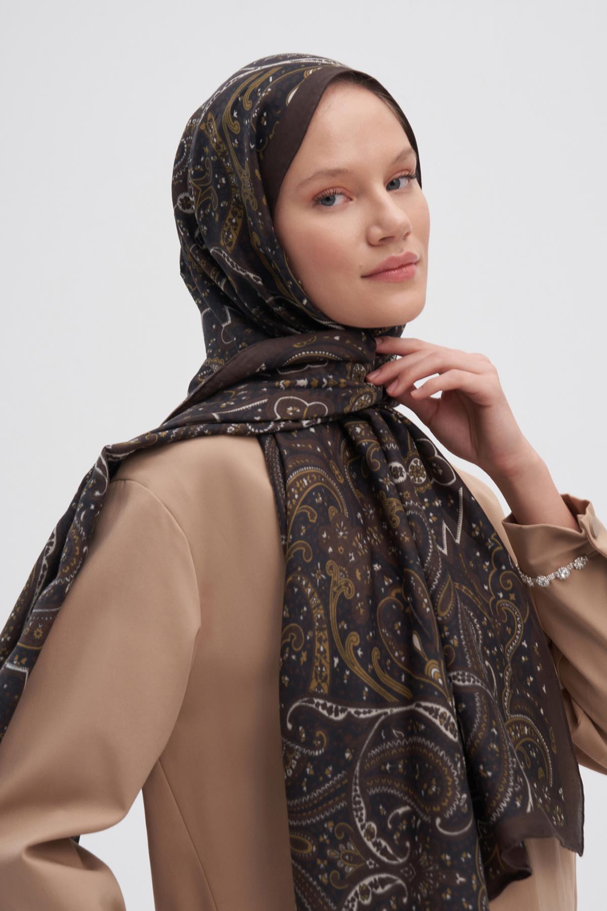 Flow Acı Kahve Early İpek Şal