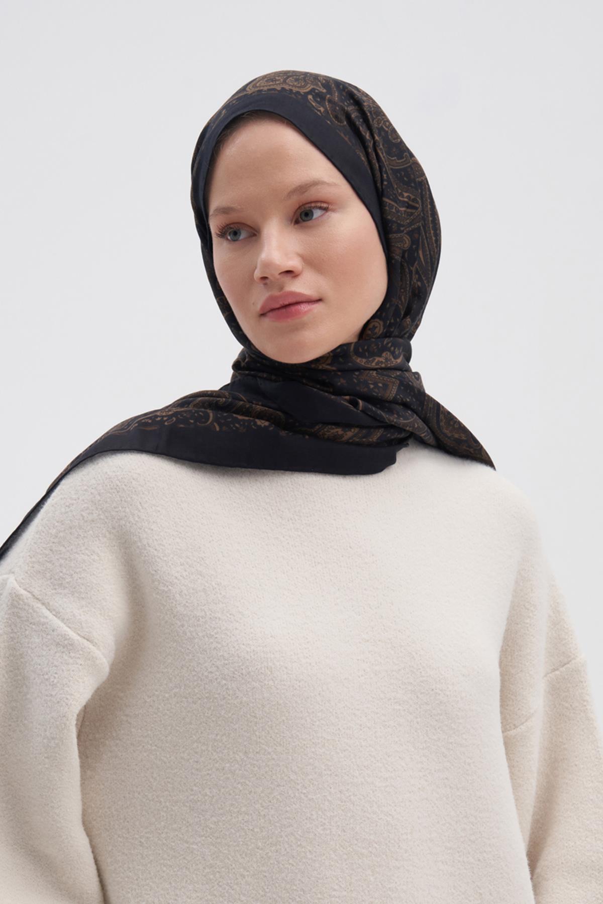 Flow Dark Early İpek Şal