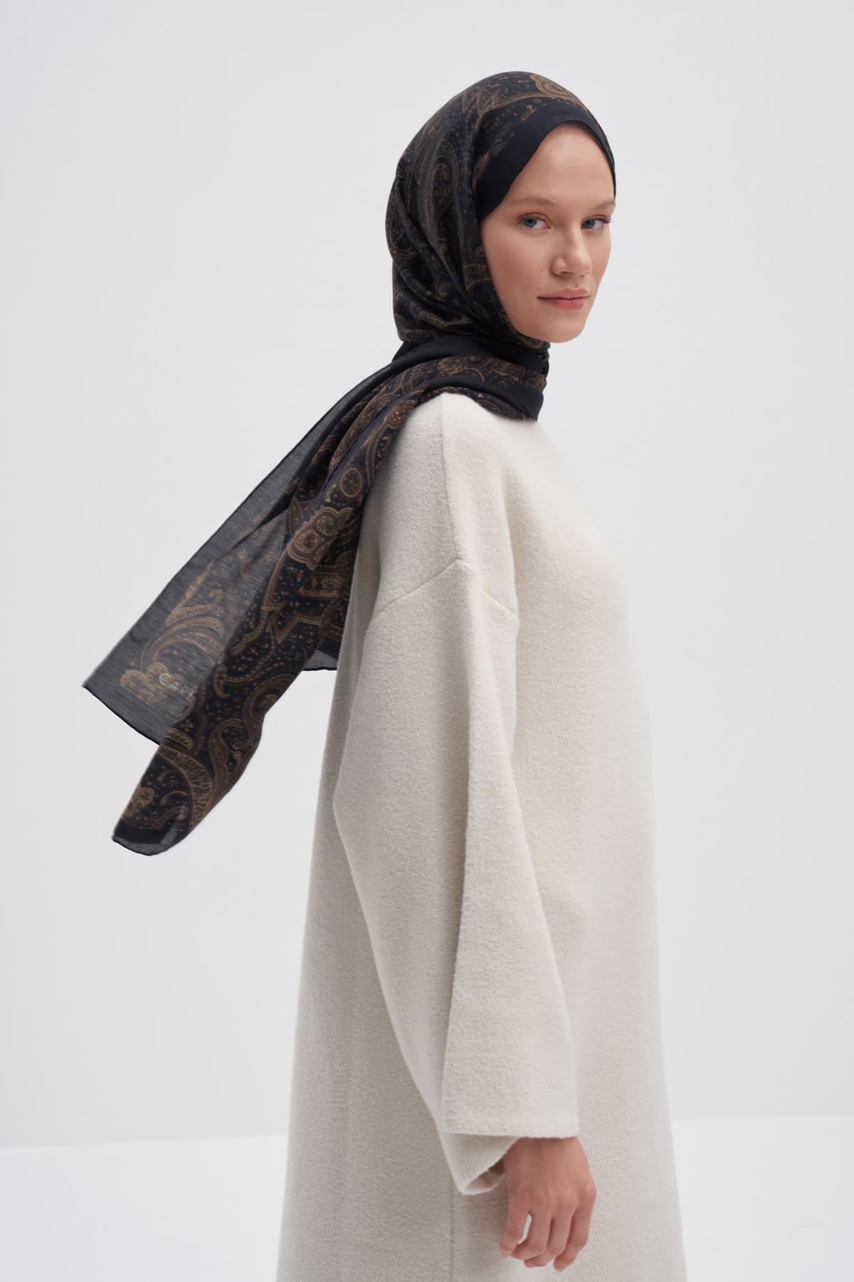 Flow Dark Early İpek Şal