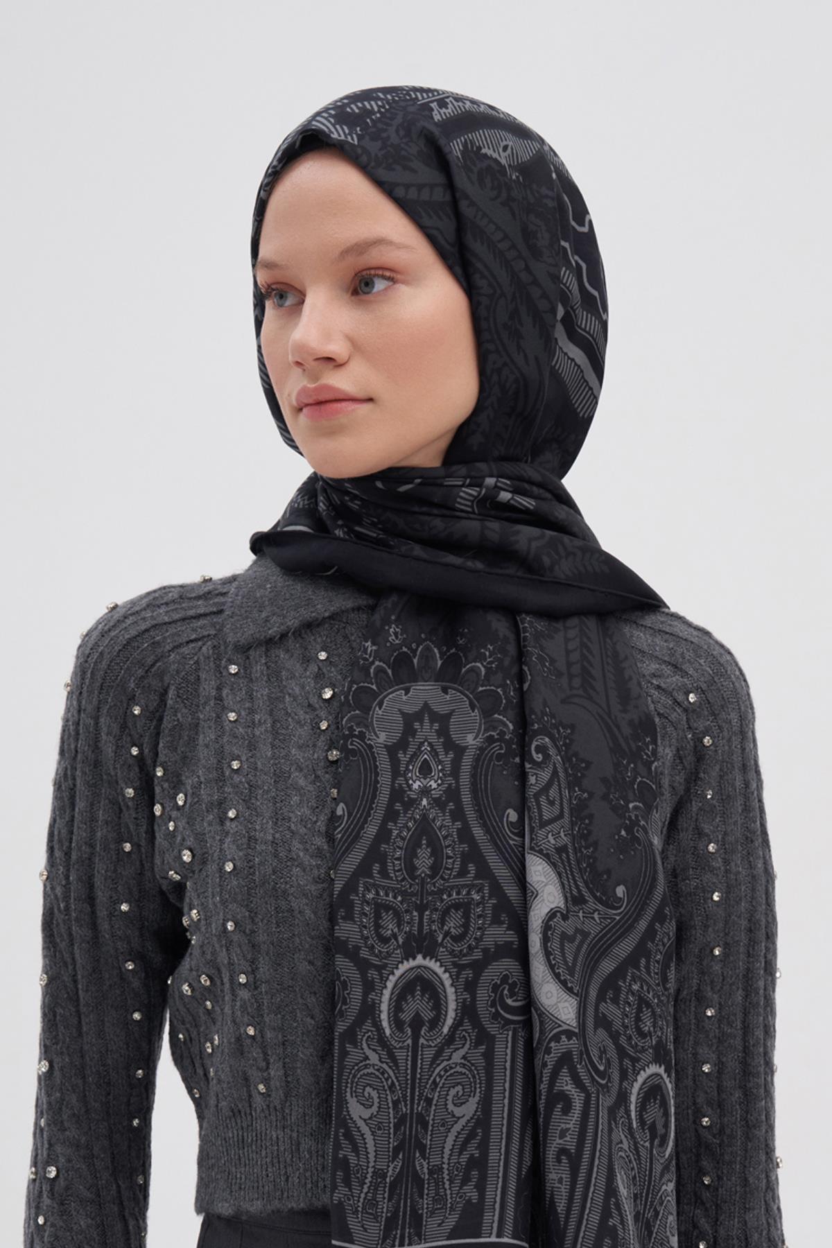 Harmony Antrasit Early İpek Şal