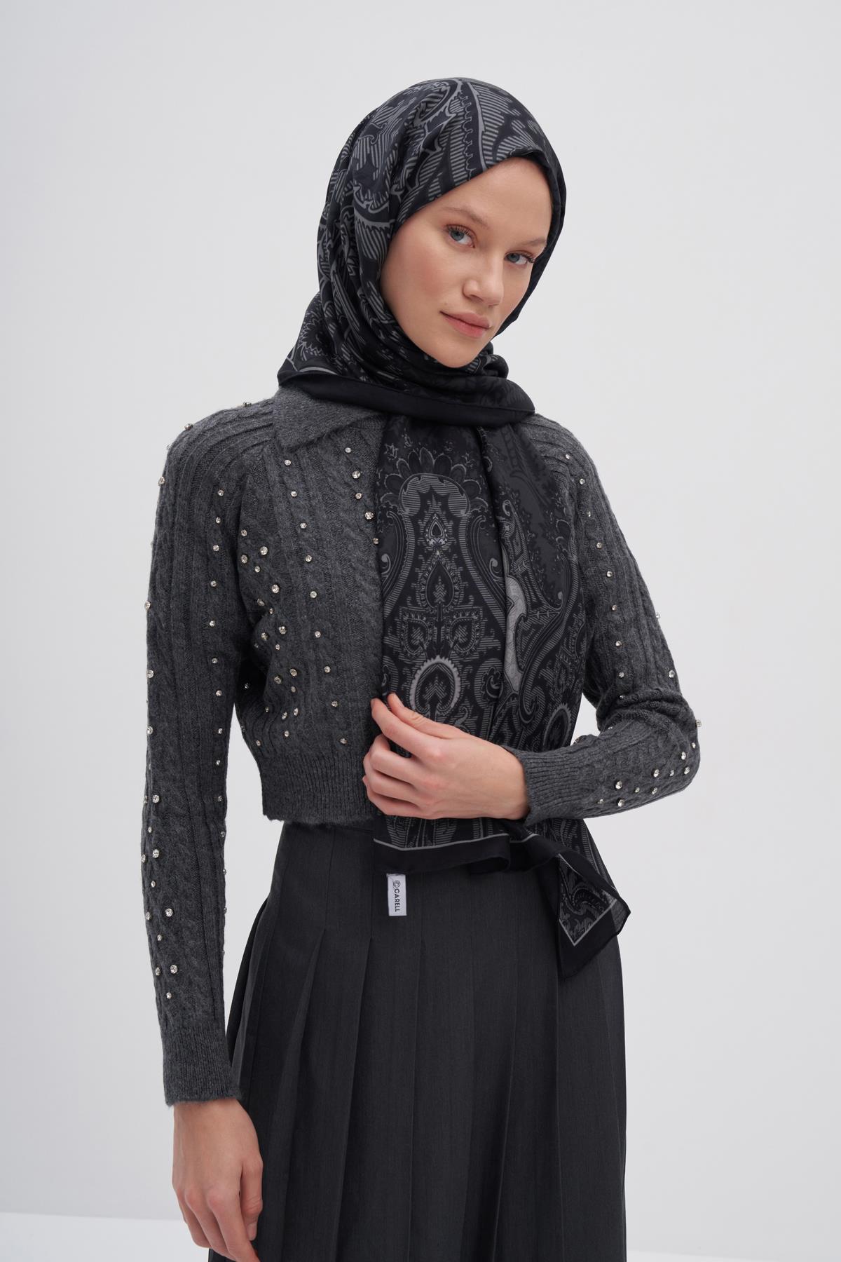 Harmony Antrasit Early İpek Şal