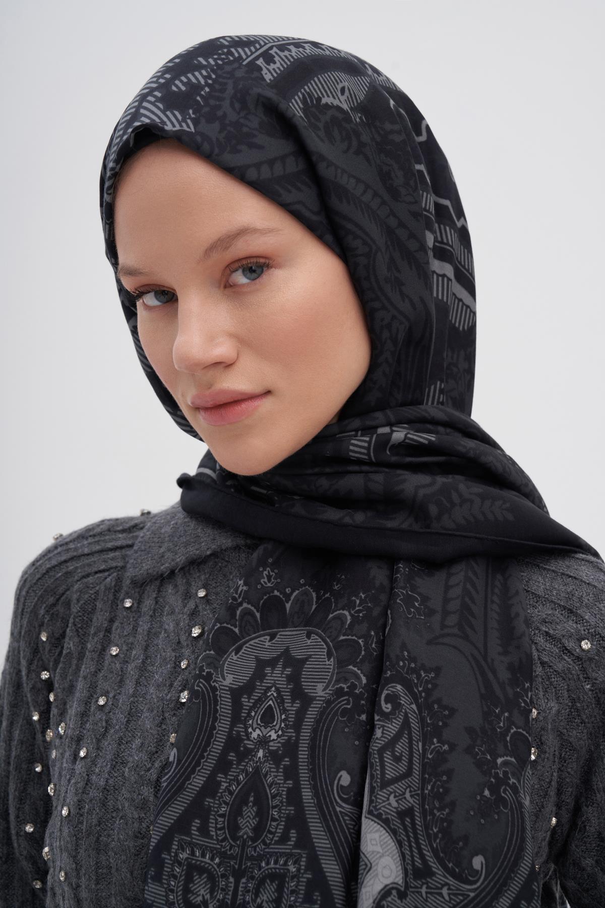 Harmony Antrasit Early İpek Şal