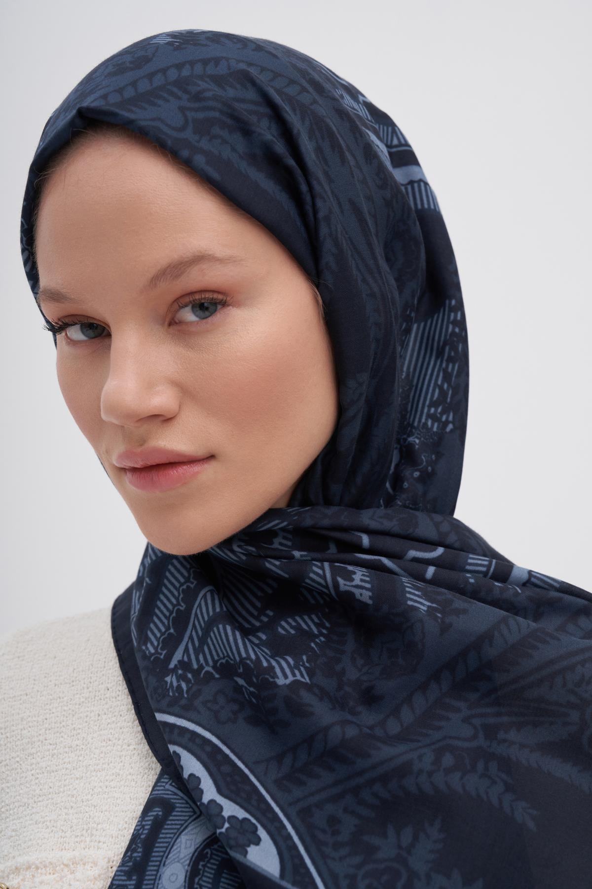 Harmony Gece Mavisi Early İpek Şal