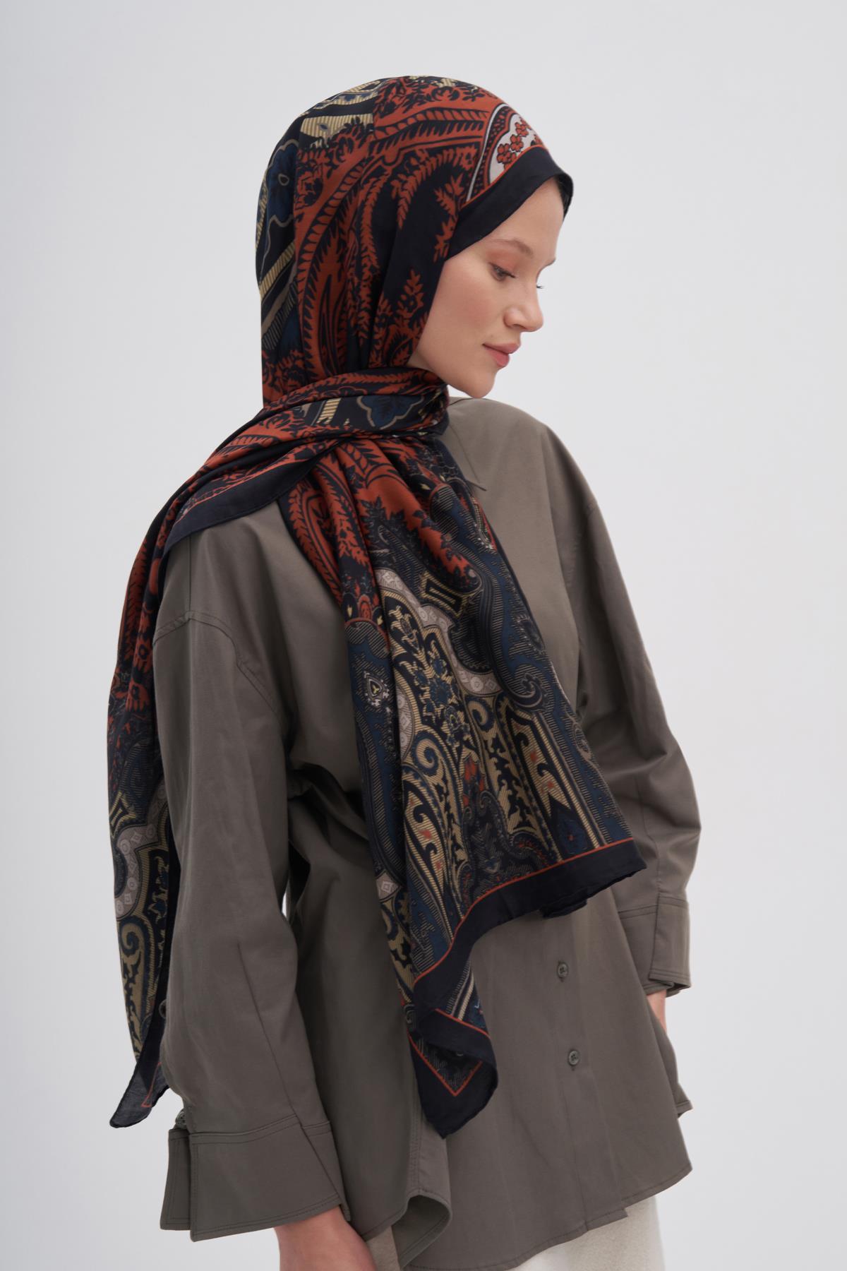 Harmony Kiremit Early İpek Şal