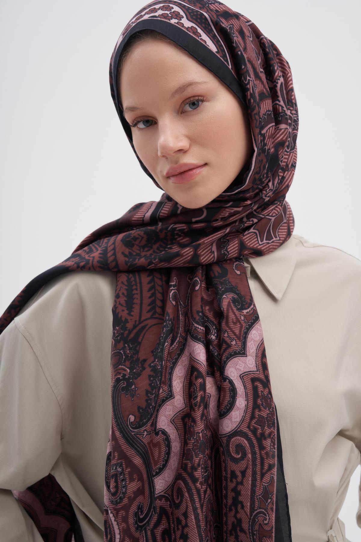 Harmony Mürdüm Early İpek Şal