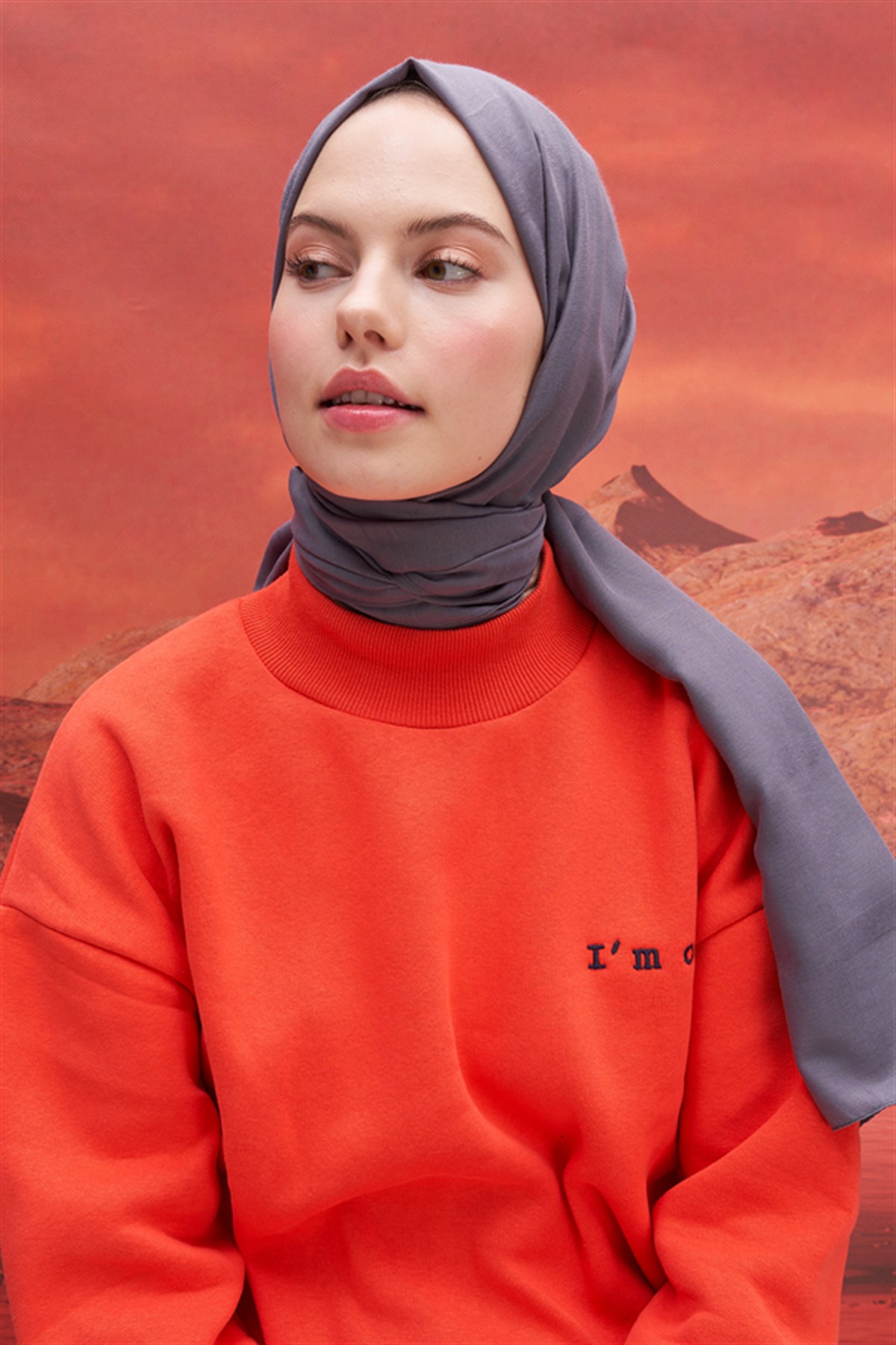 Kare Desen Modal Jakar Şal Gri