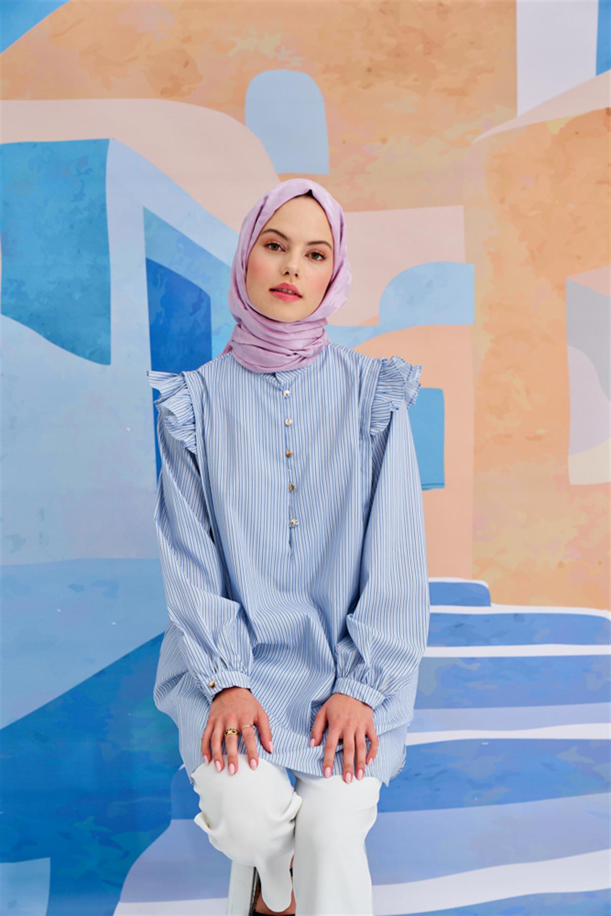 Kazayağı Jakar İtalyan İpekli Şal Lila