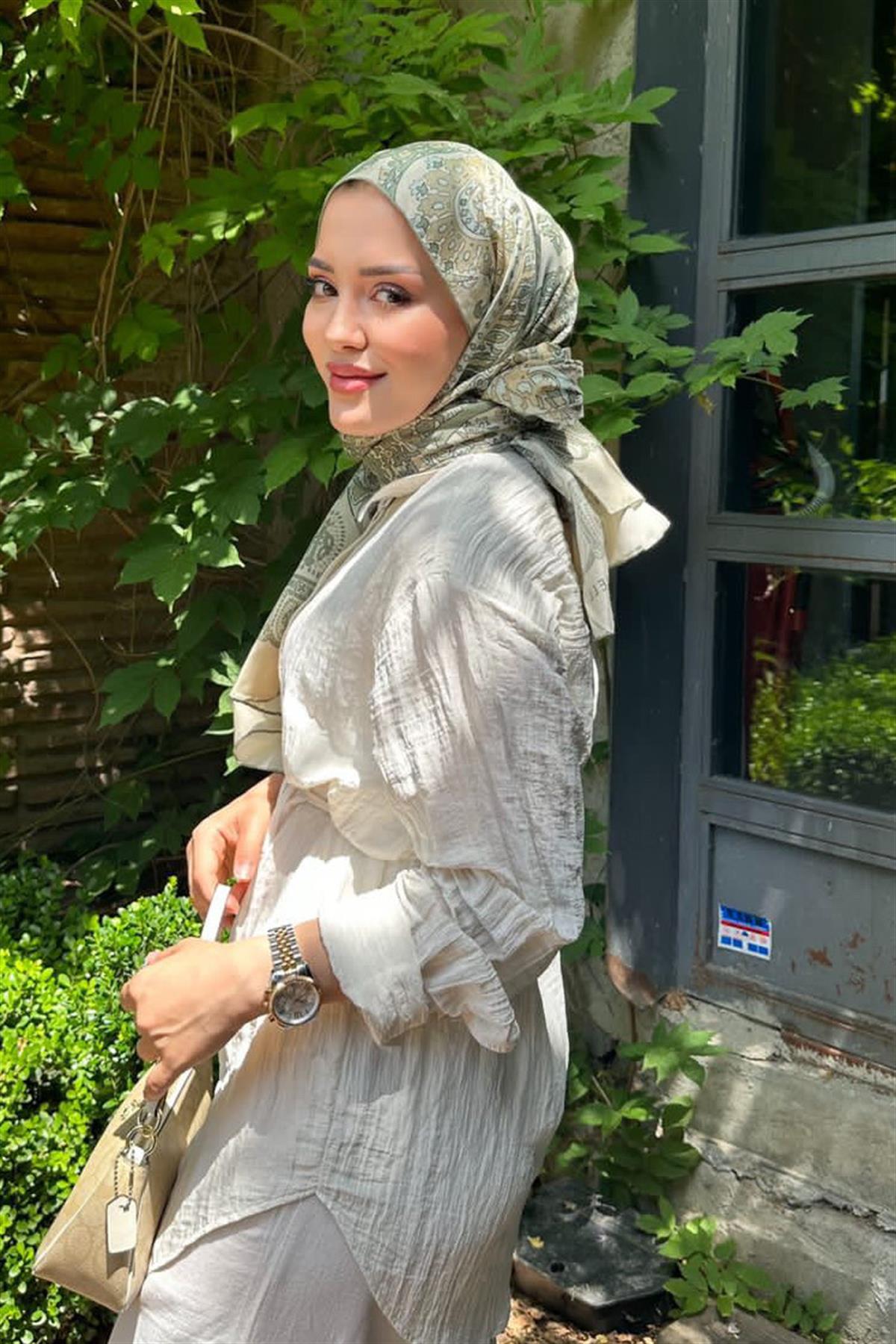 Kevserin Tercihi Bliss Zeytin Yeşili Comfy İpek Şal