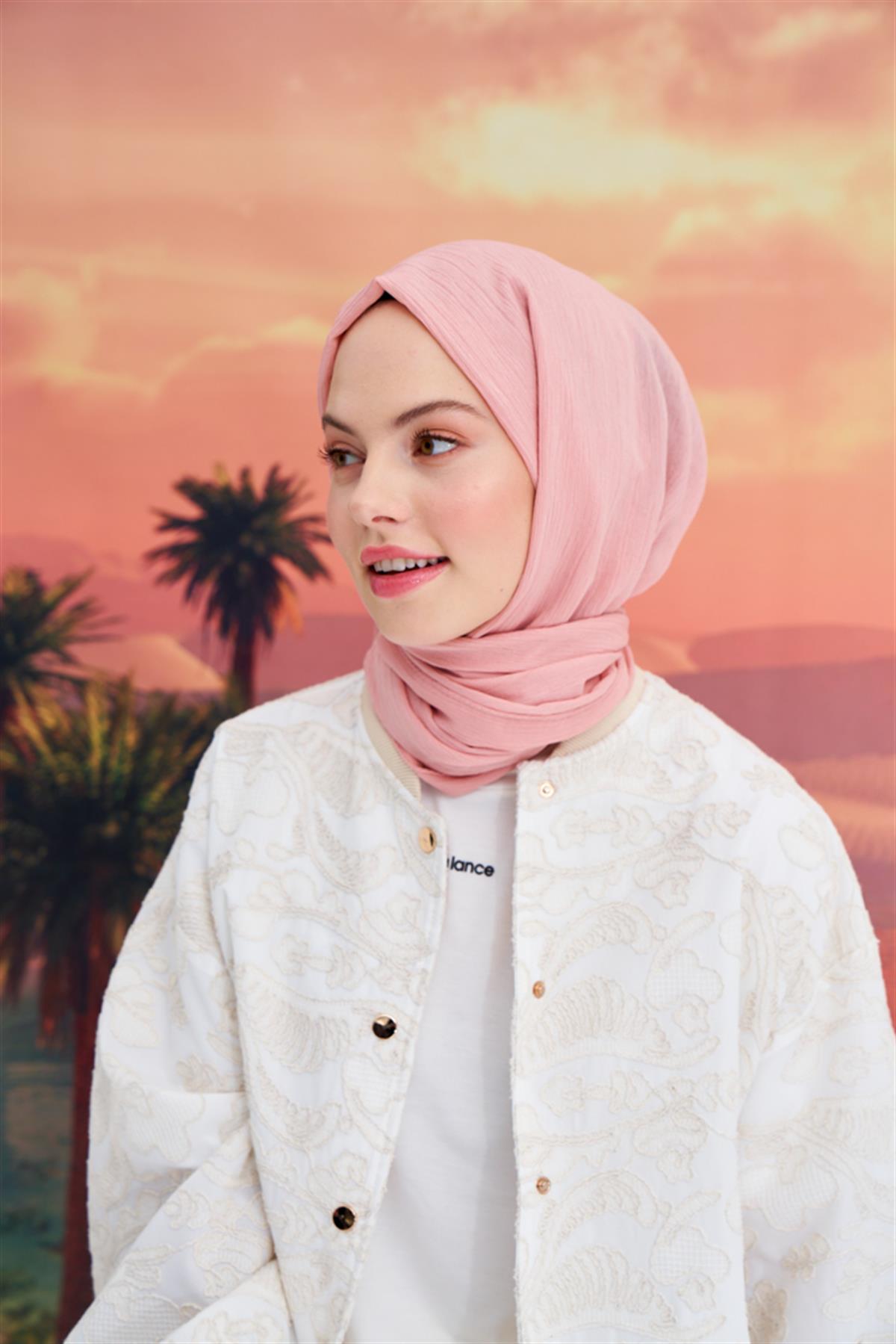 Lien Örme Şal Pudra