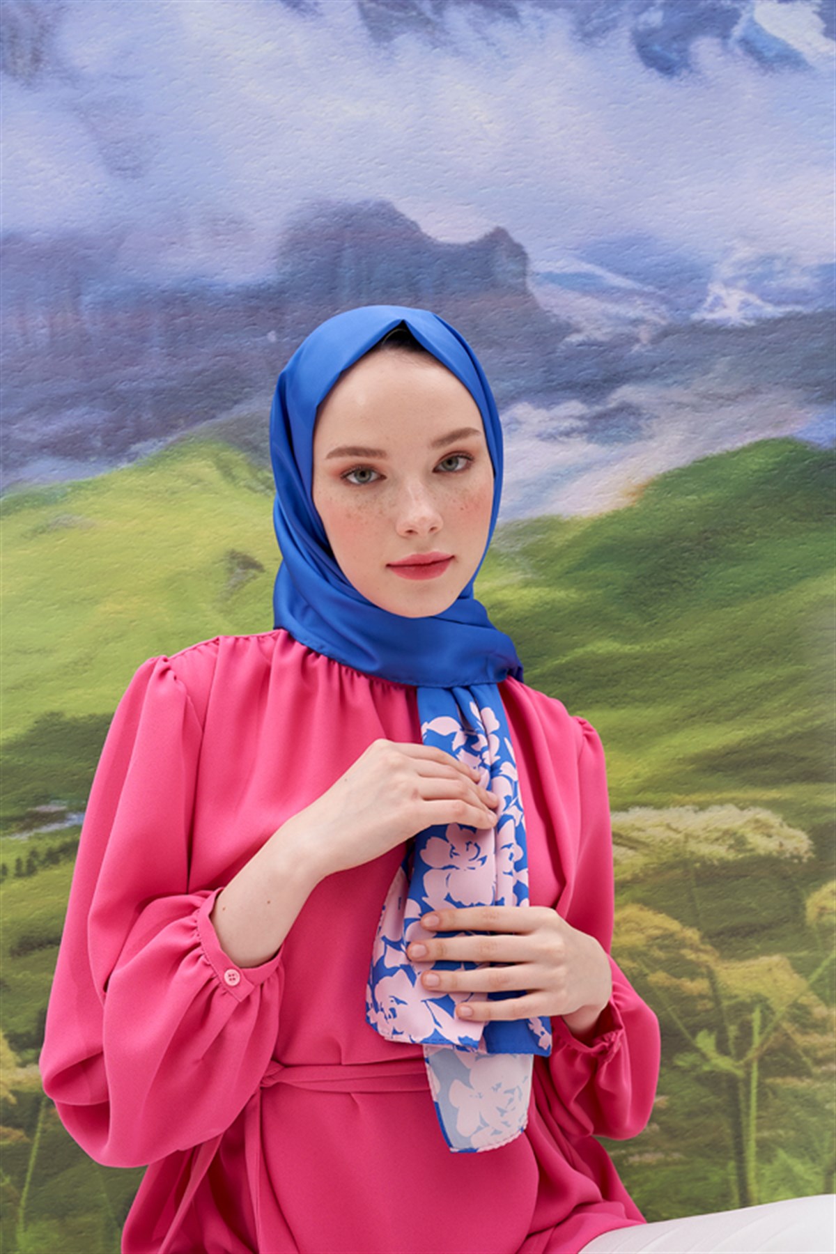 Liza İndigo Twill Şal