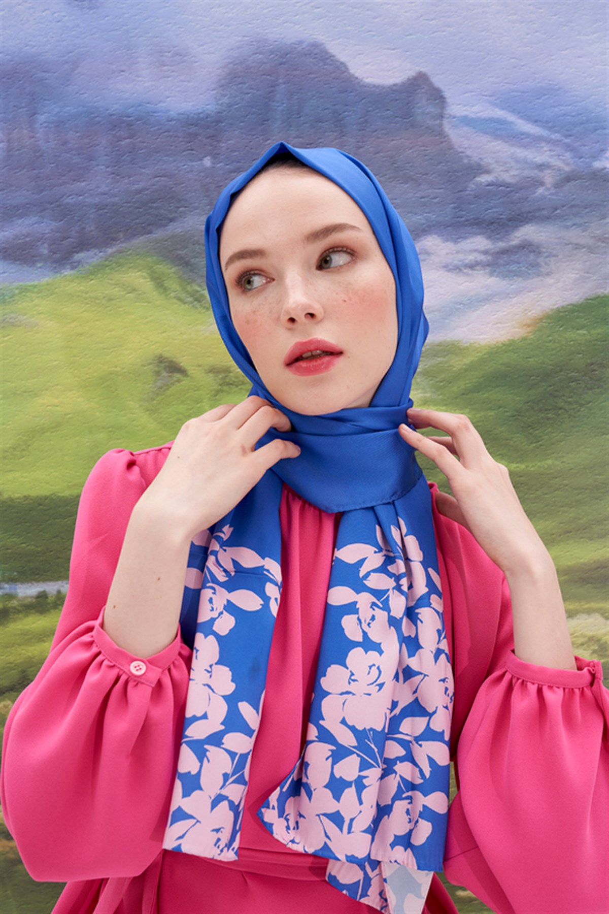 Liza İndigo Twill Şal