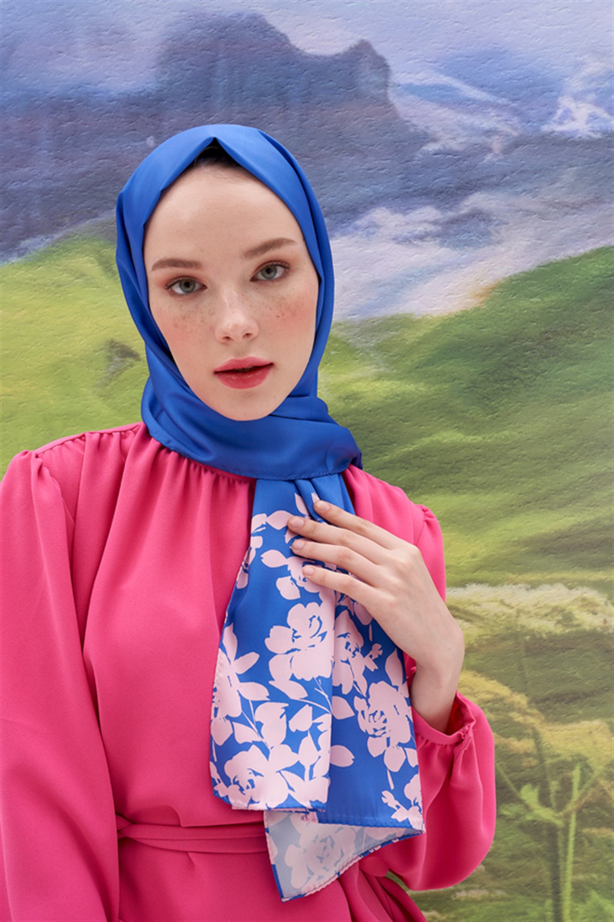 Liza İndigo Twill Şal