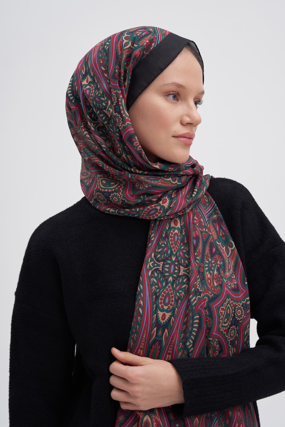 Marbella Dark Nilla Pamuklu Şal