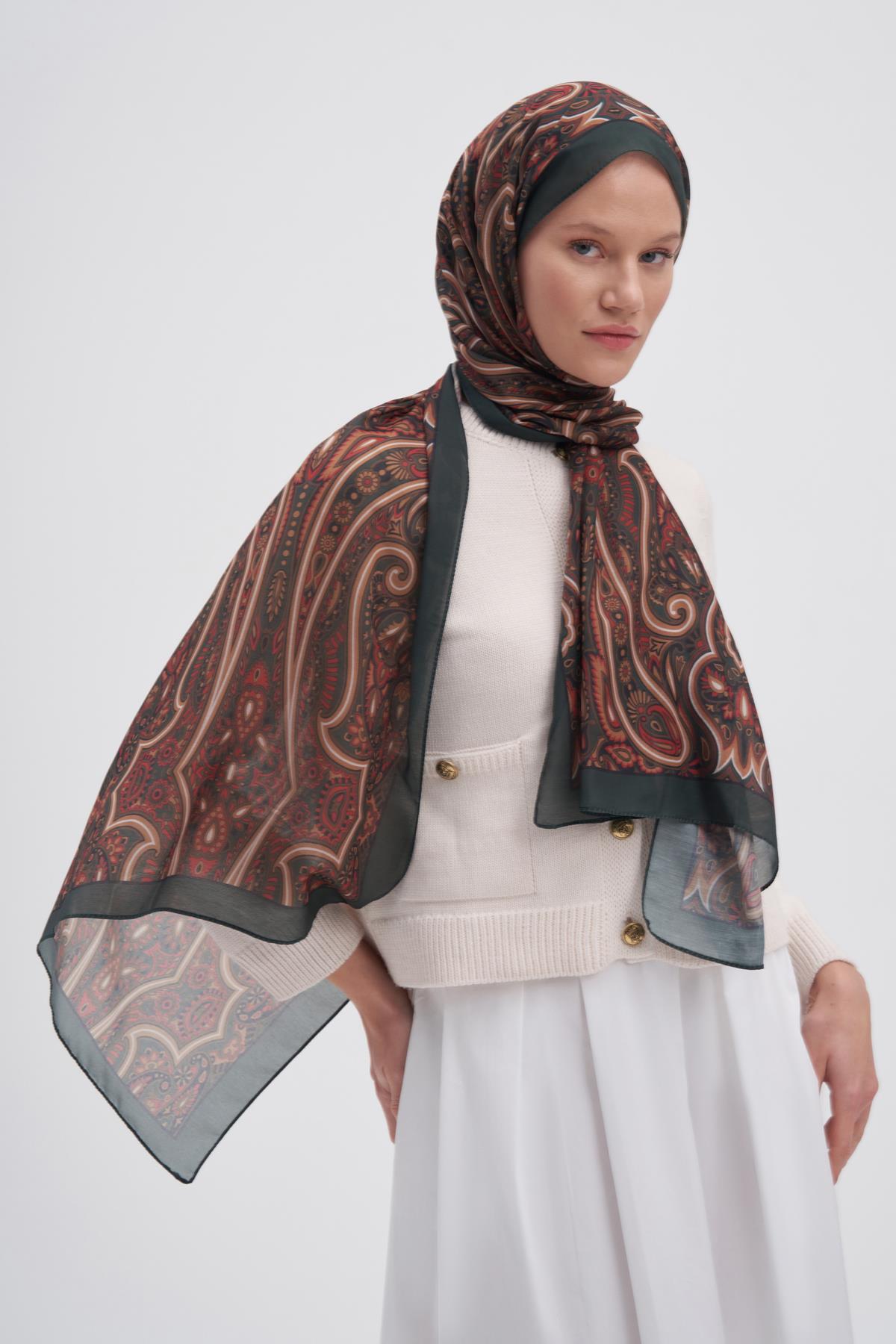 Marbella Haki Nilla Pamuklu Şal