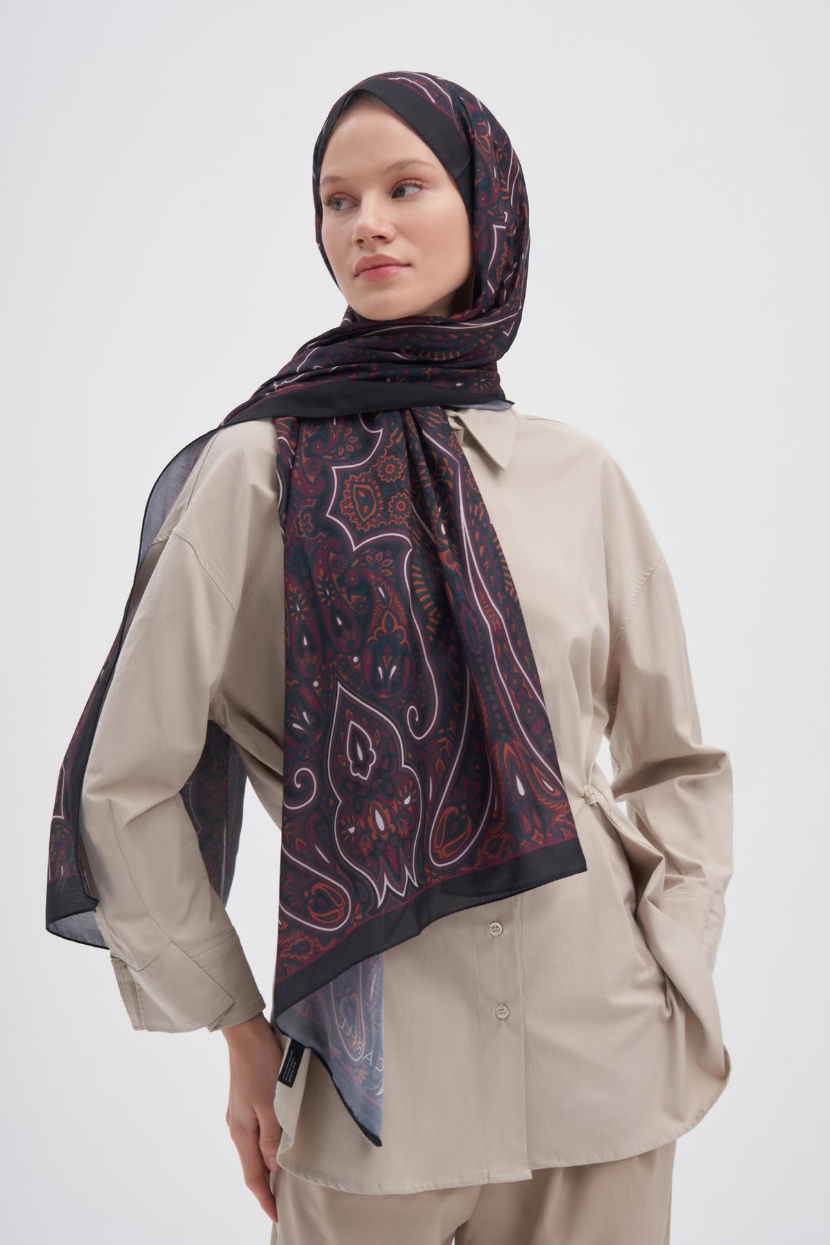 Marbella Kahve Nilla Pamuklu Şal