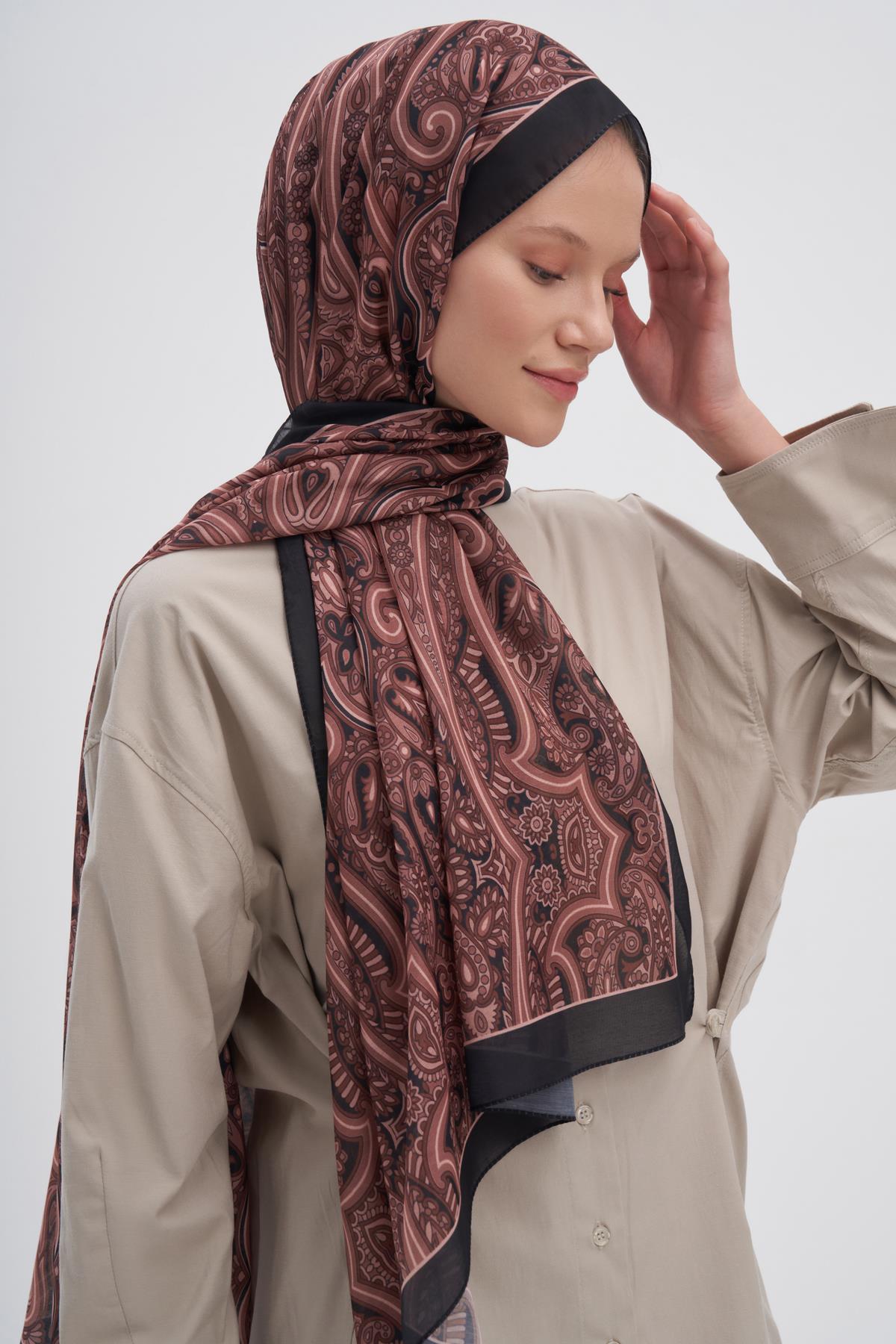 Marbella Soft Kahve Nilla Pamuklu Şal