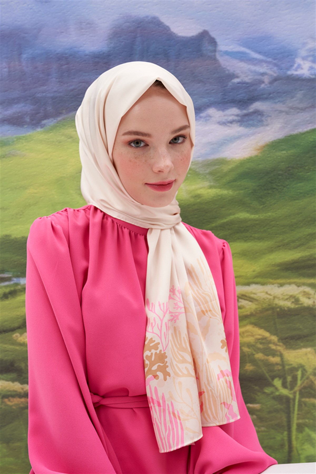 Marni Bej Twill Şal
