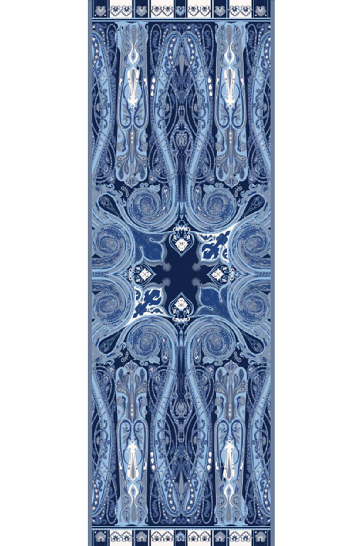 Navy Nightfall Comfy İpek Şal