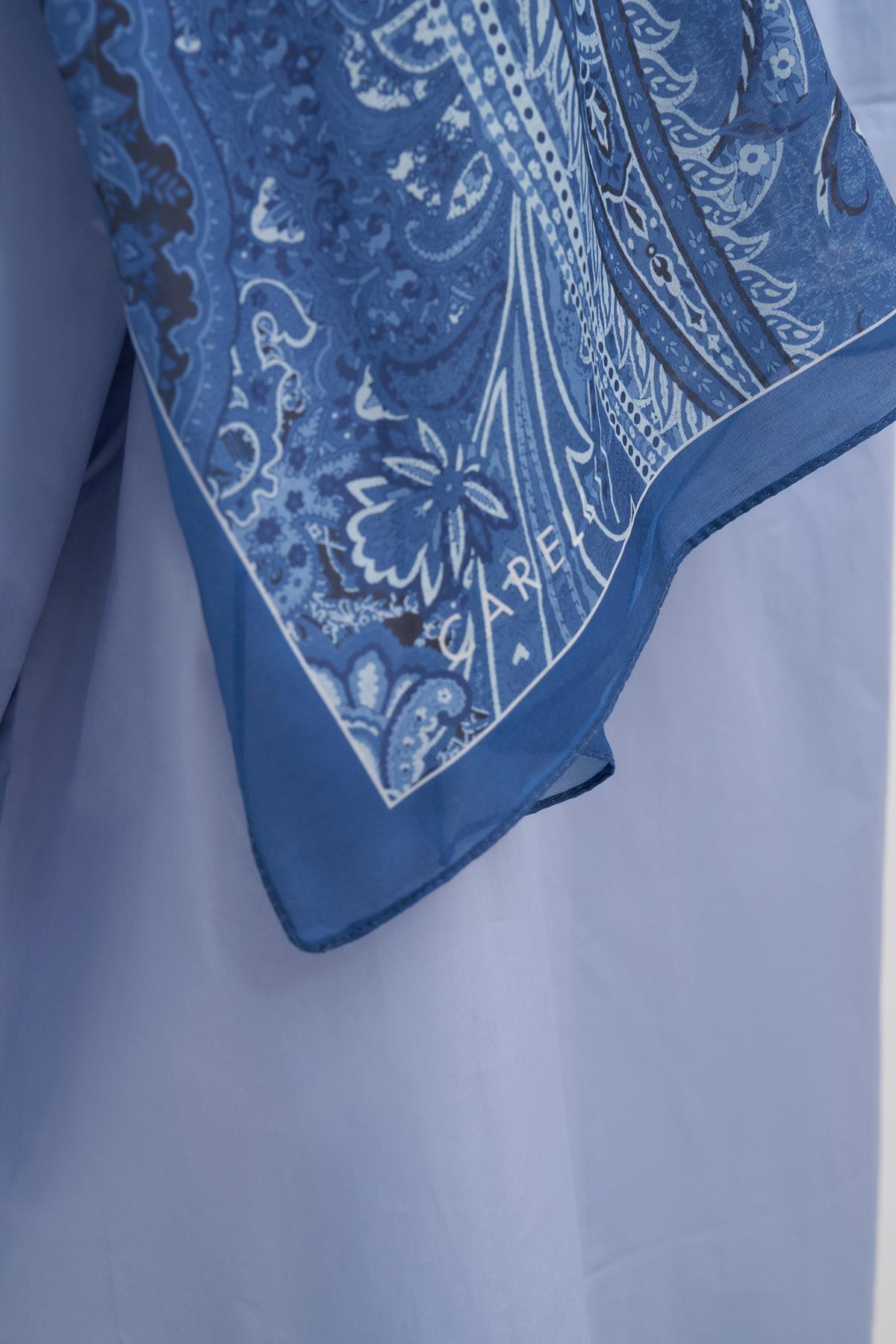 Nilla Pamuklu Şal Diamond Mavi