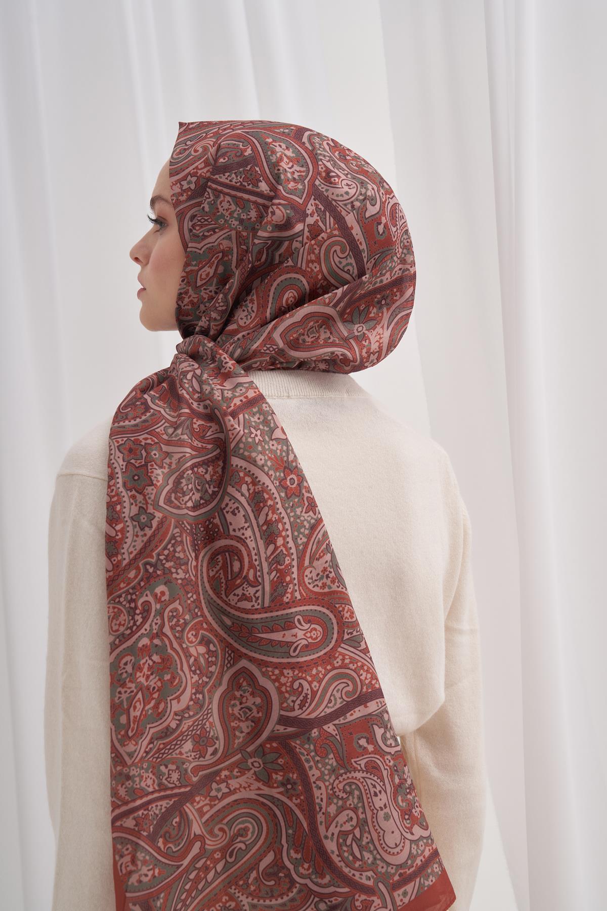 Nilla Pamuklu Şal Ephesus Kiremit