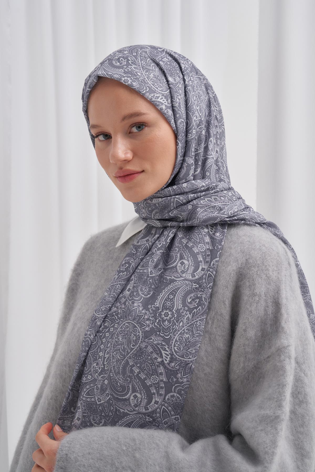 Nilla Pamuklu Şal Mirage Gri