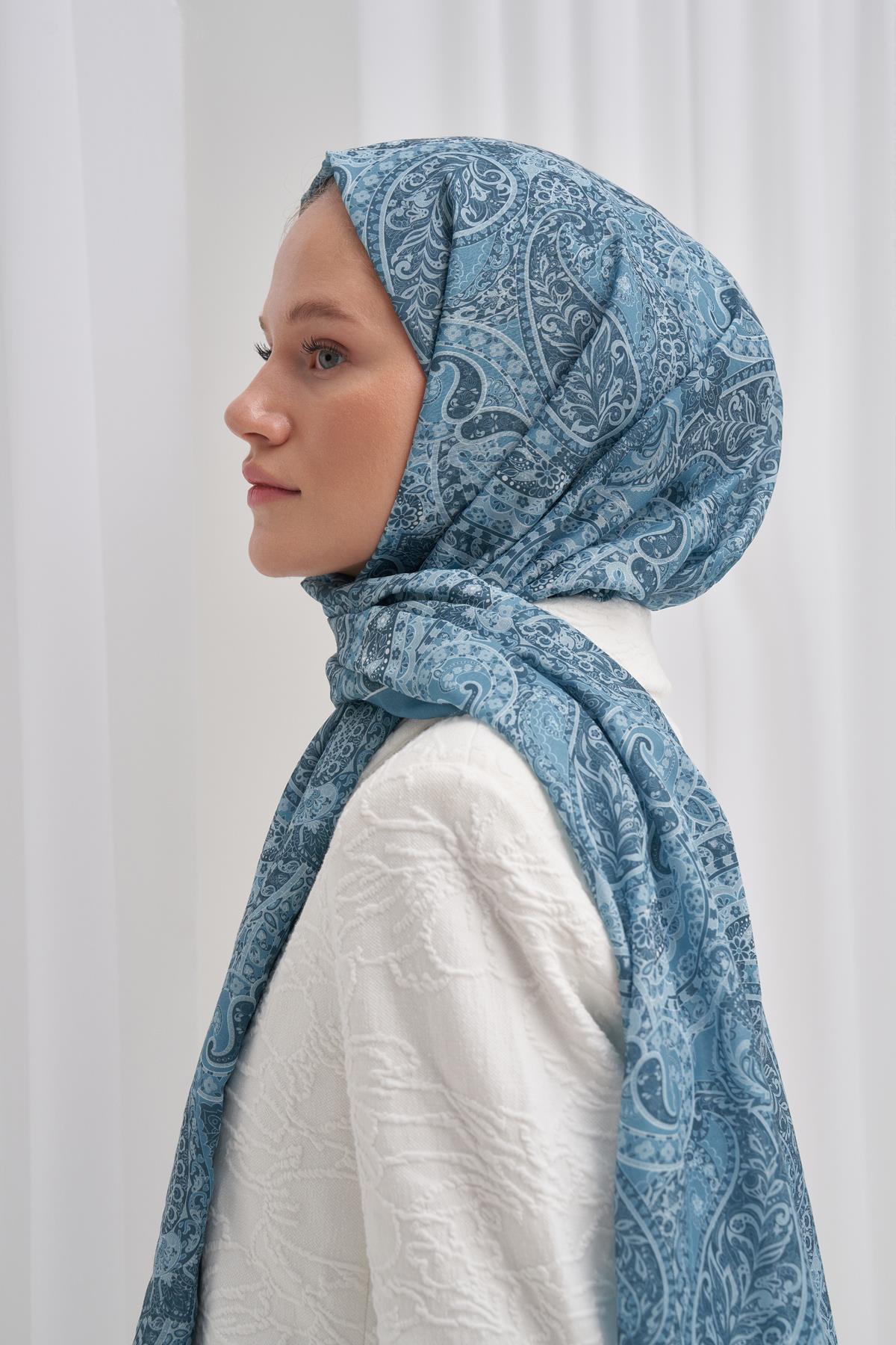 Nilla Pamuklu Şal Mirage Nil Yeşili