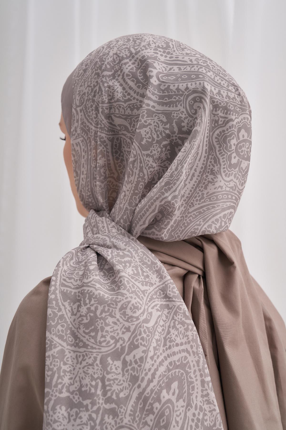 Nilla Pamuklu Şal Mist Açık Gri