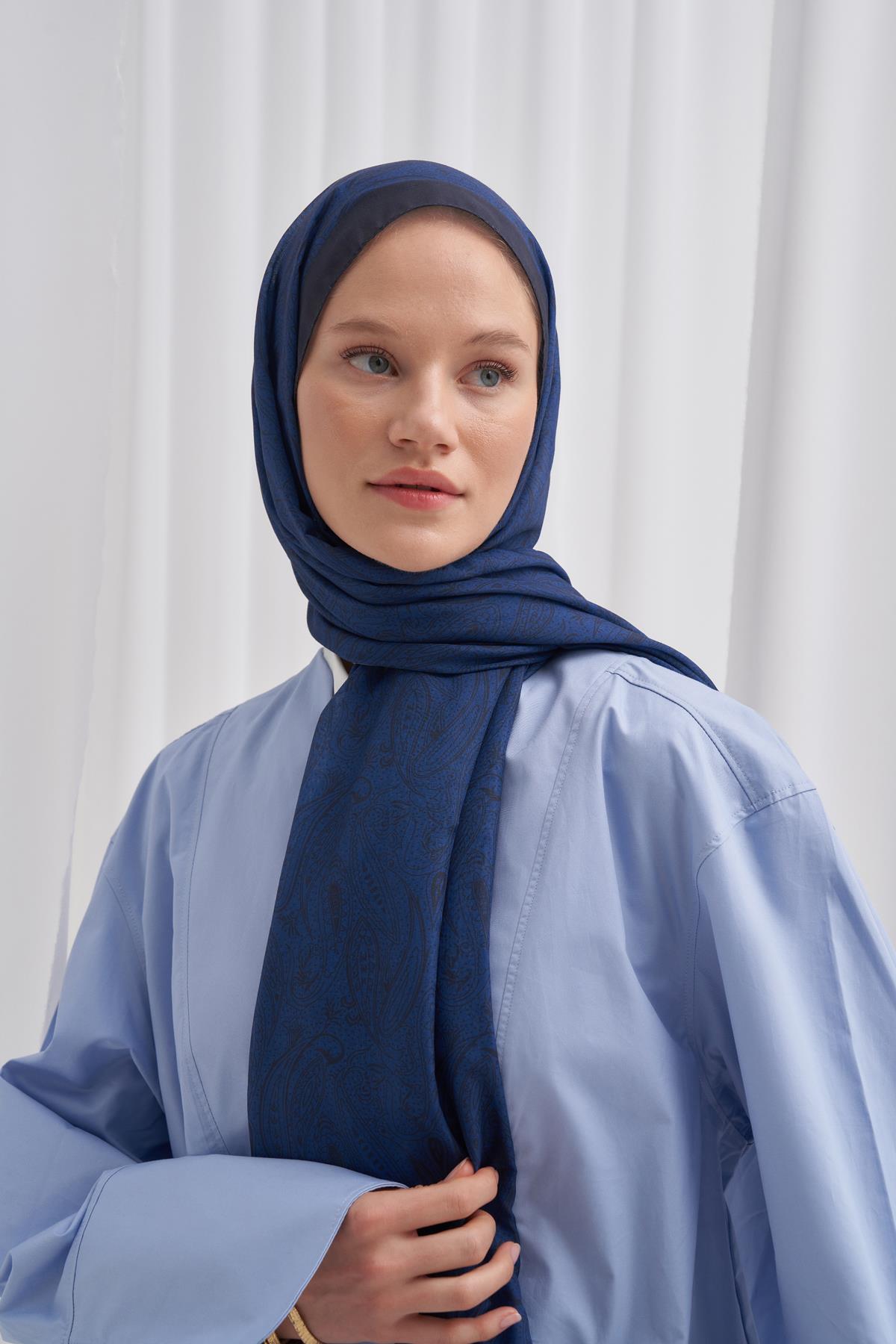 Nilla Pamuklu Şal Mistral Lacivert