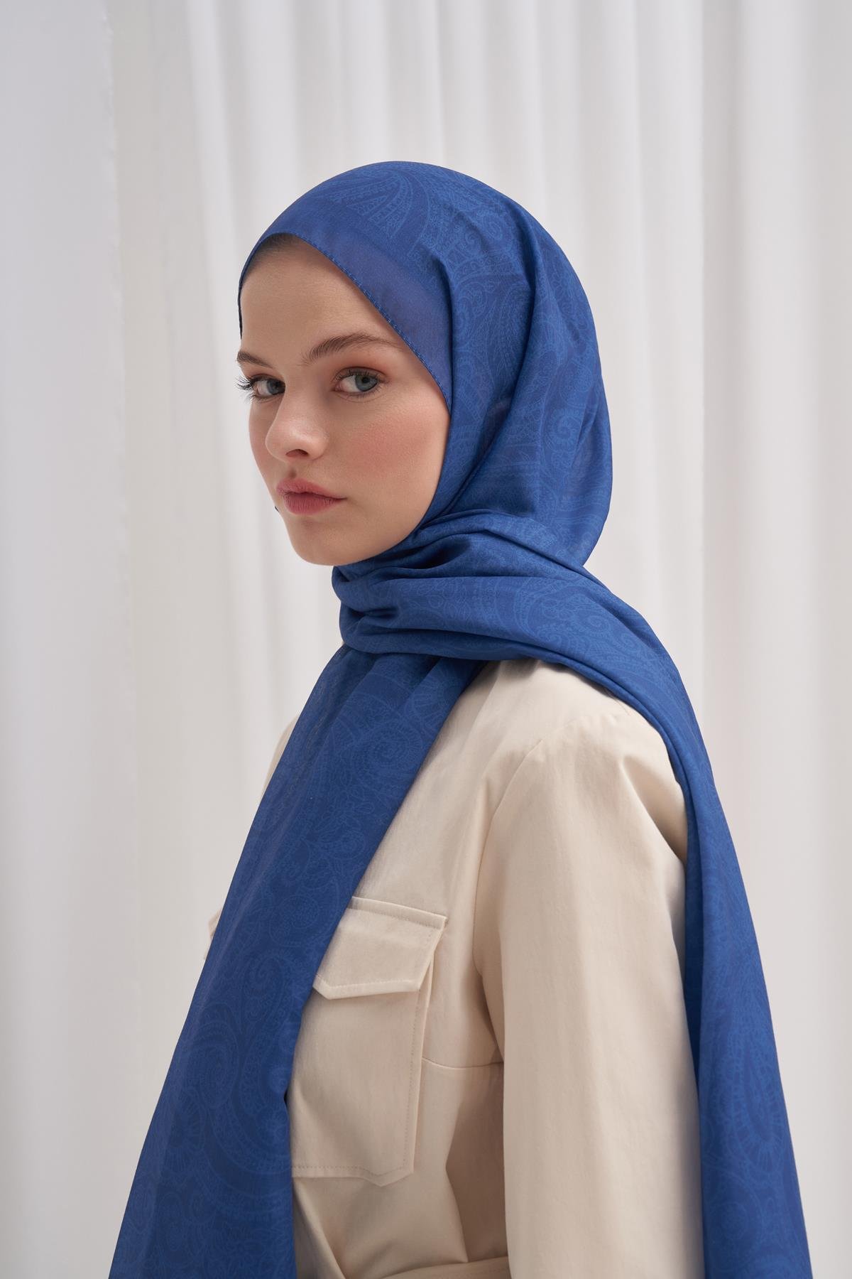 Nilla Pamuklu Şal Ocean İndigo