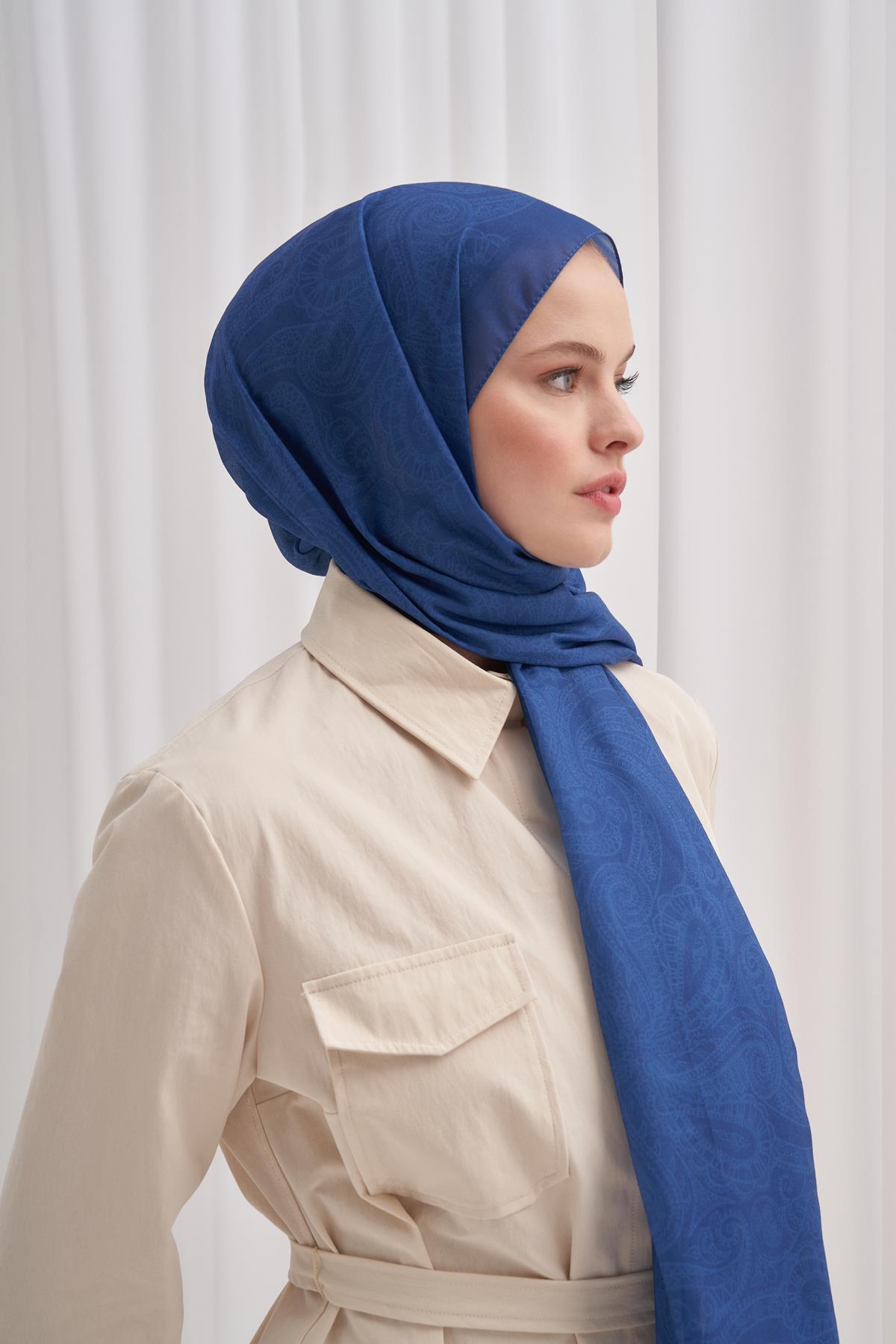 Nilla Pamuklu Şal Ocean İndigo