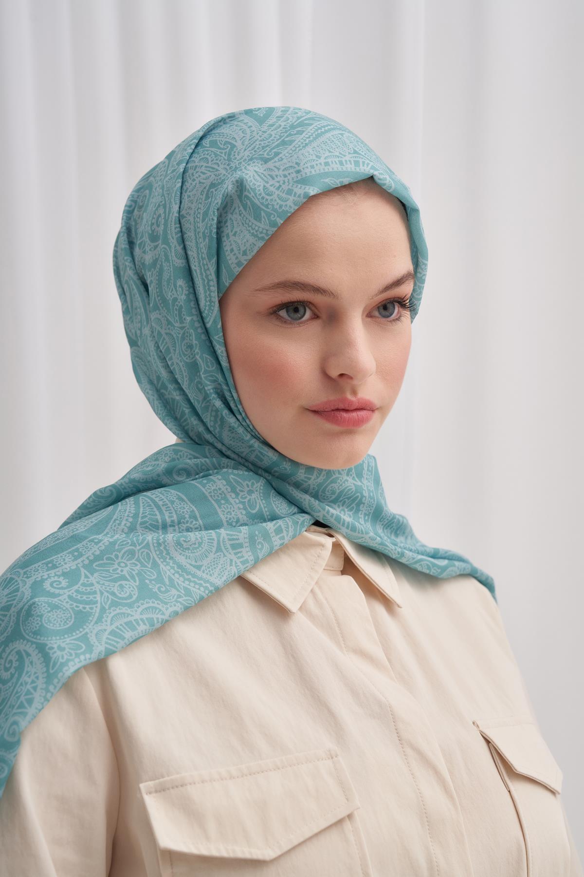 Nilla Pamuklu Şal Ocean Nil Yeşili