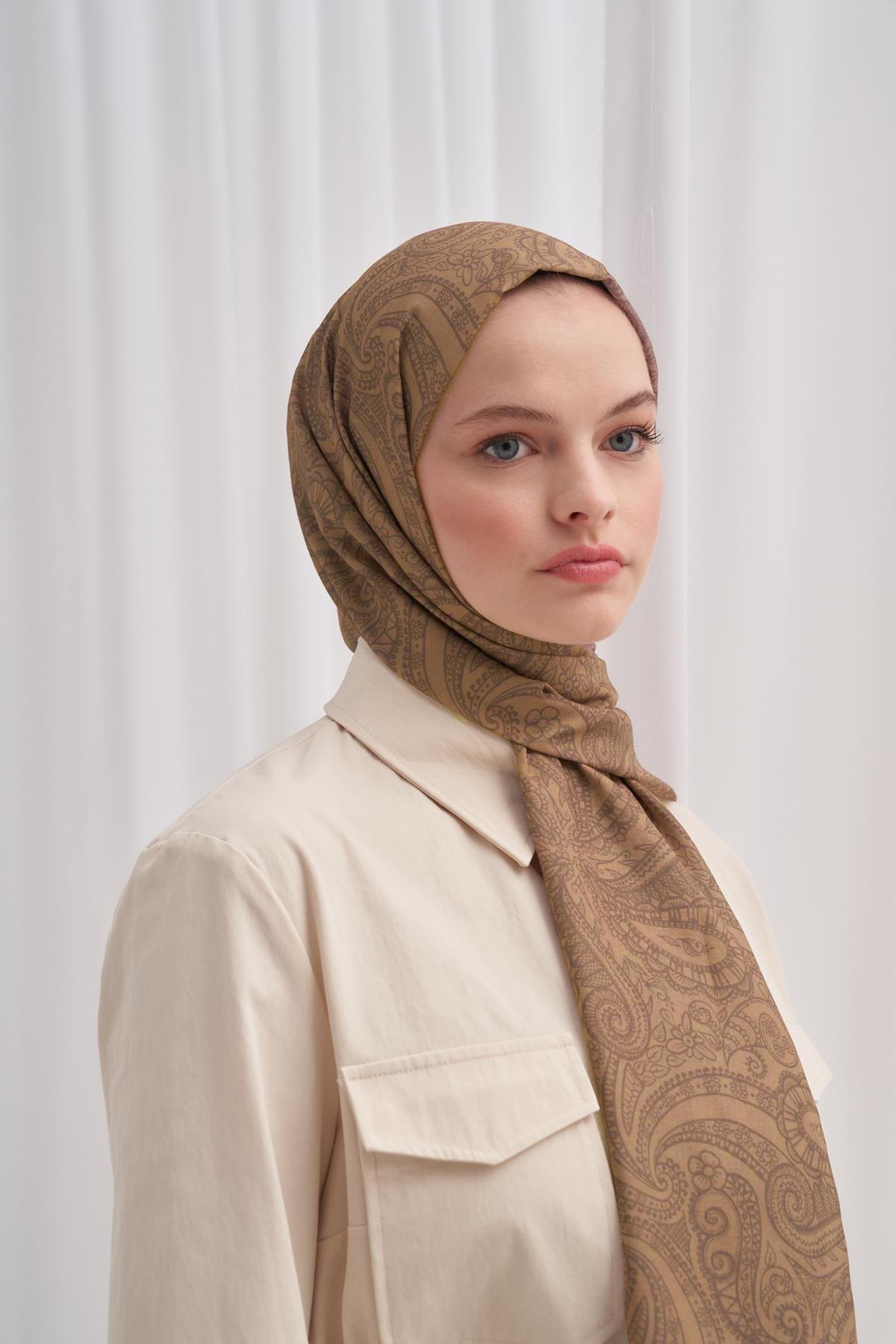 Nilla Pamuklu Şal Ocean Vizon