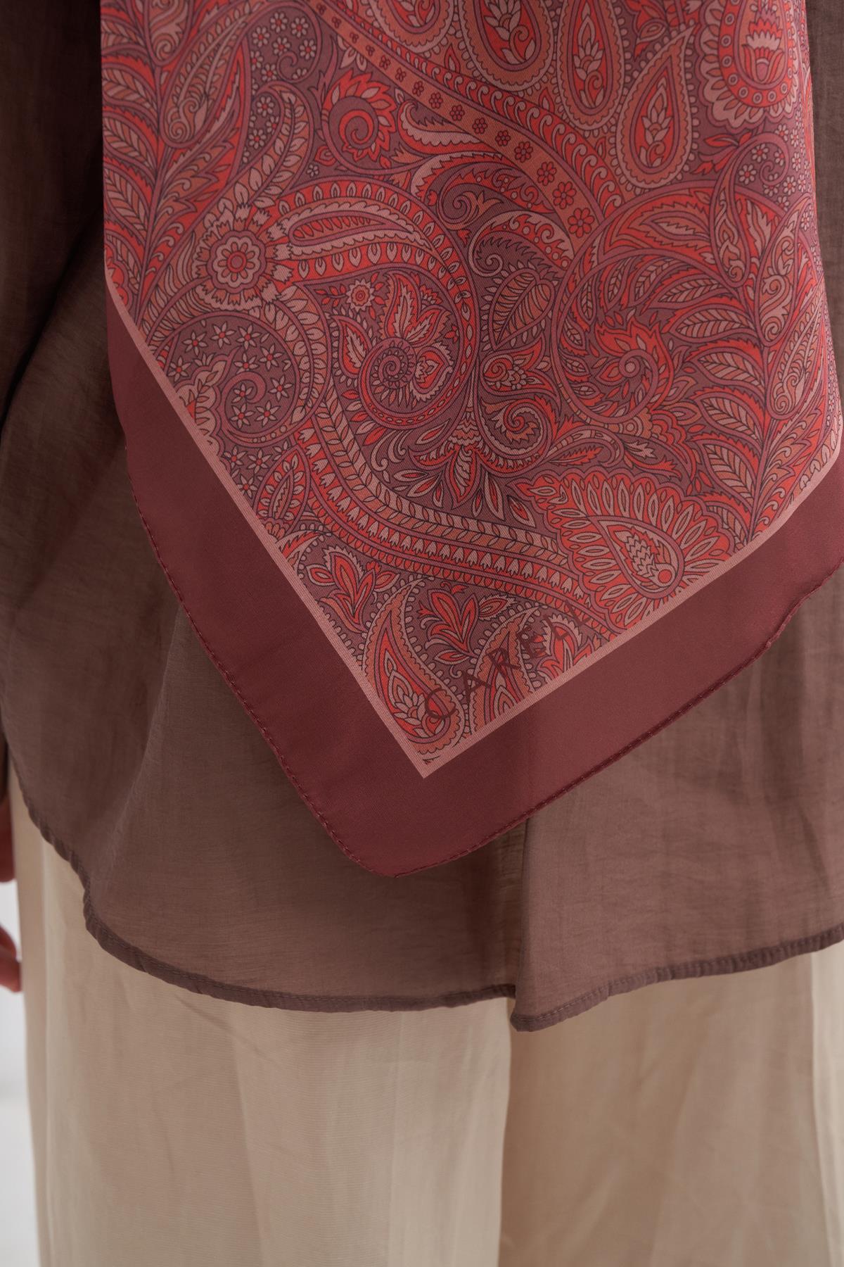 Nilla Pamuklu Şal Vega Kızıl