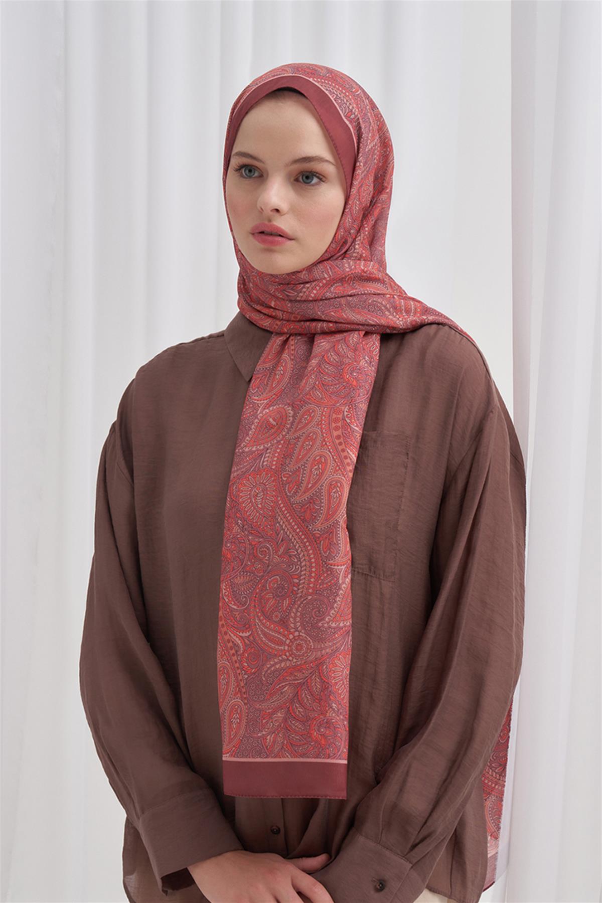 Nilla Pamuklu Şal Vega Kızıl