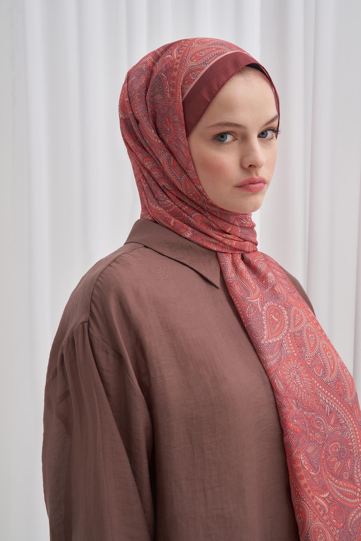 Nilla Pamuklu Şal Vega Kızıl