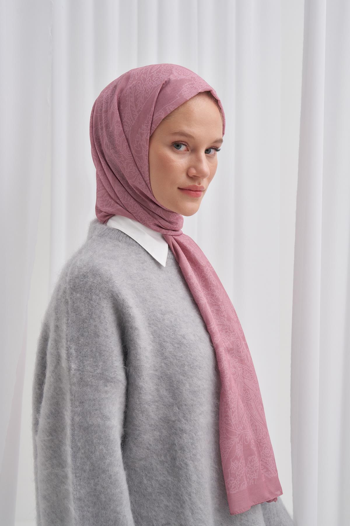 Nilla Pamuklu Şal Vei Pudra