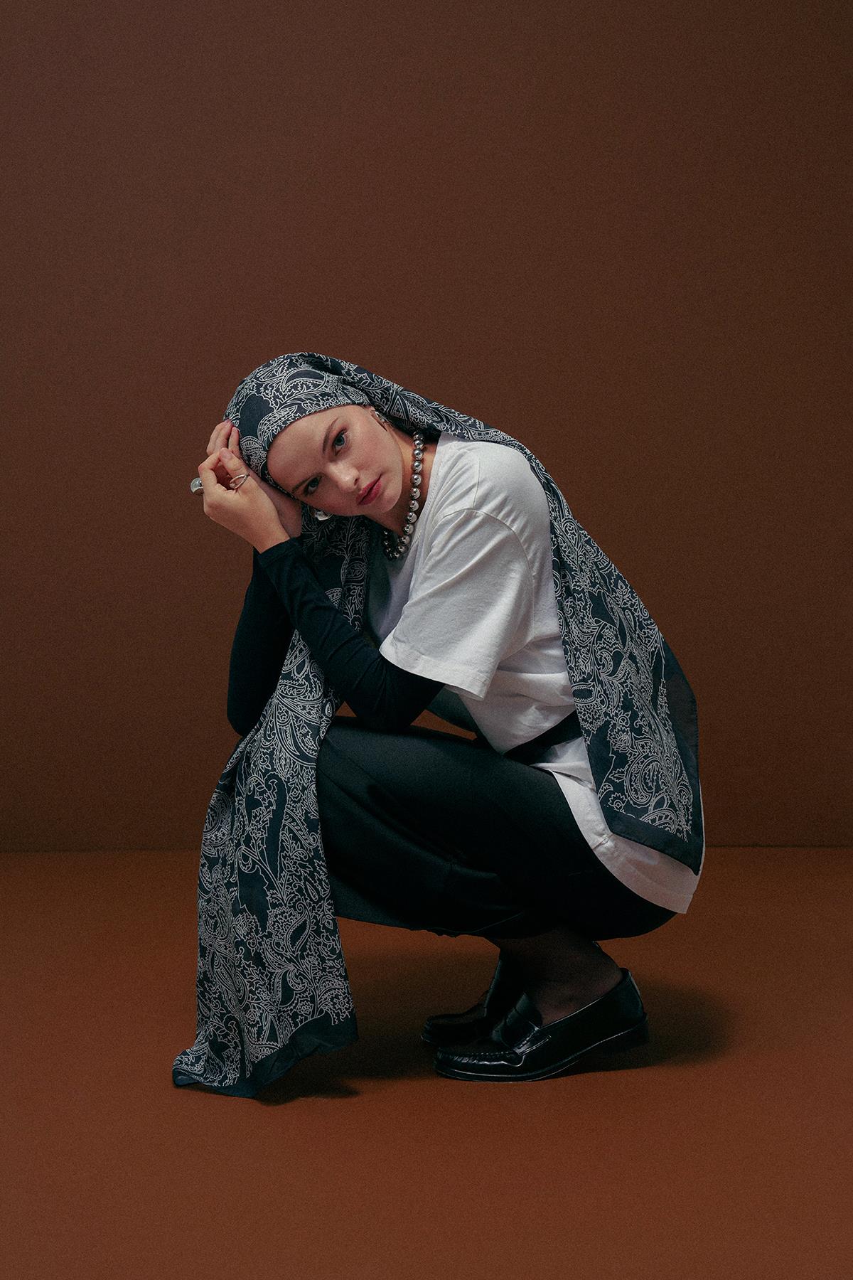 Nilla Pamuklu Şal Vei Siyah