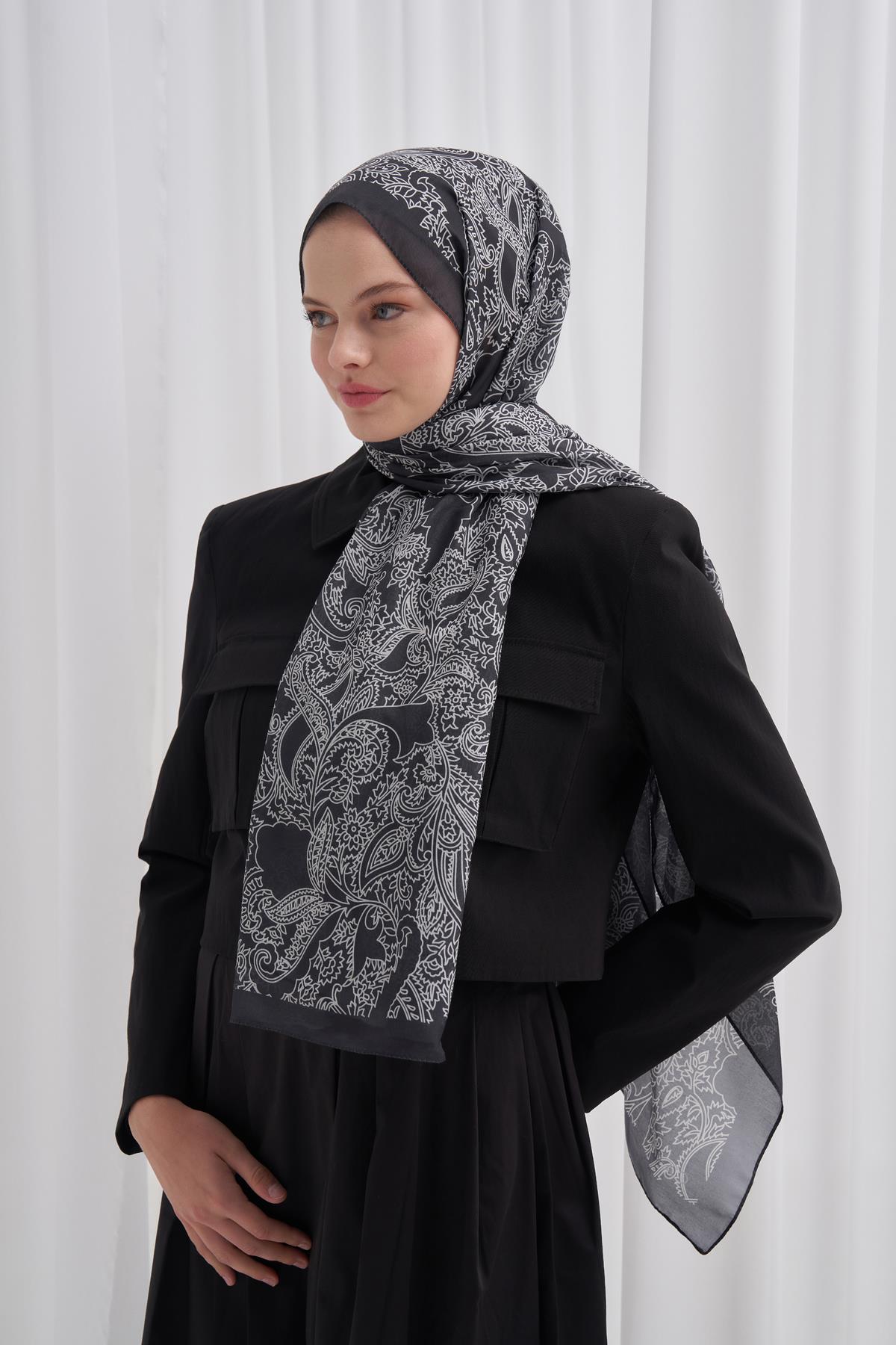 Nilla Pamuklu Şal Vei Siyah