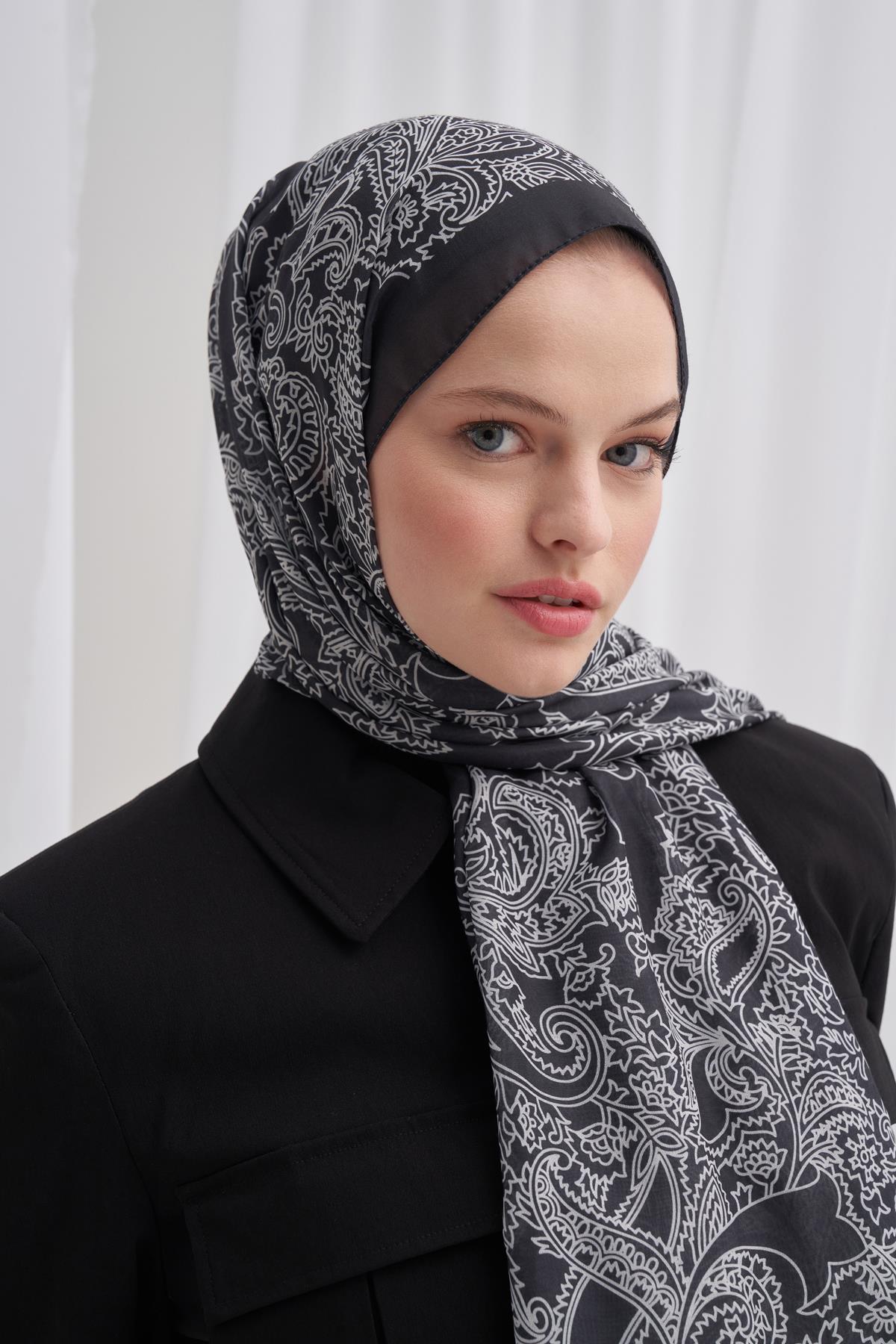 Nilla Pamuklu Şal Vei Siyah