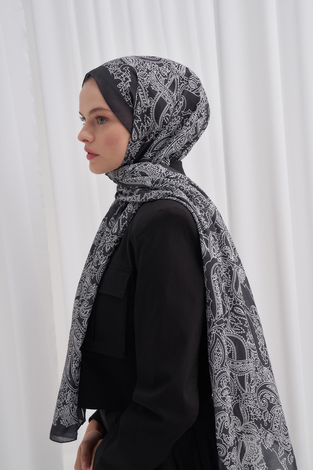 Nilla Pamuklu Şal Vei Siyah