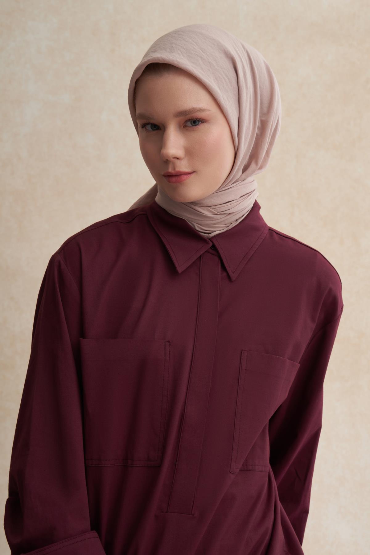 Organik Kırışık Eşarp Krem