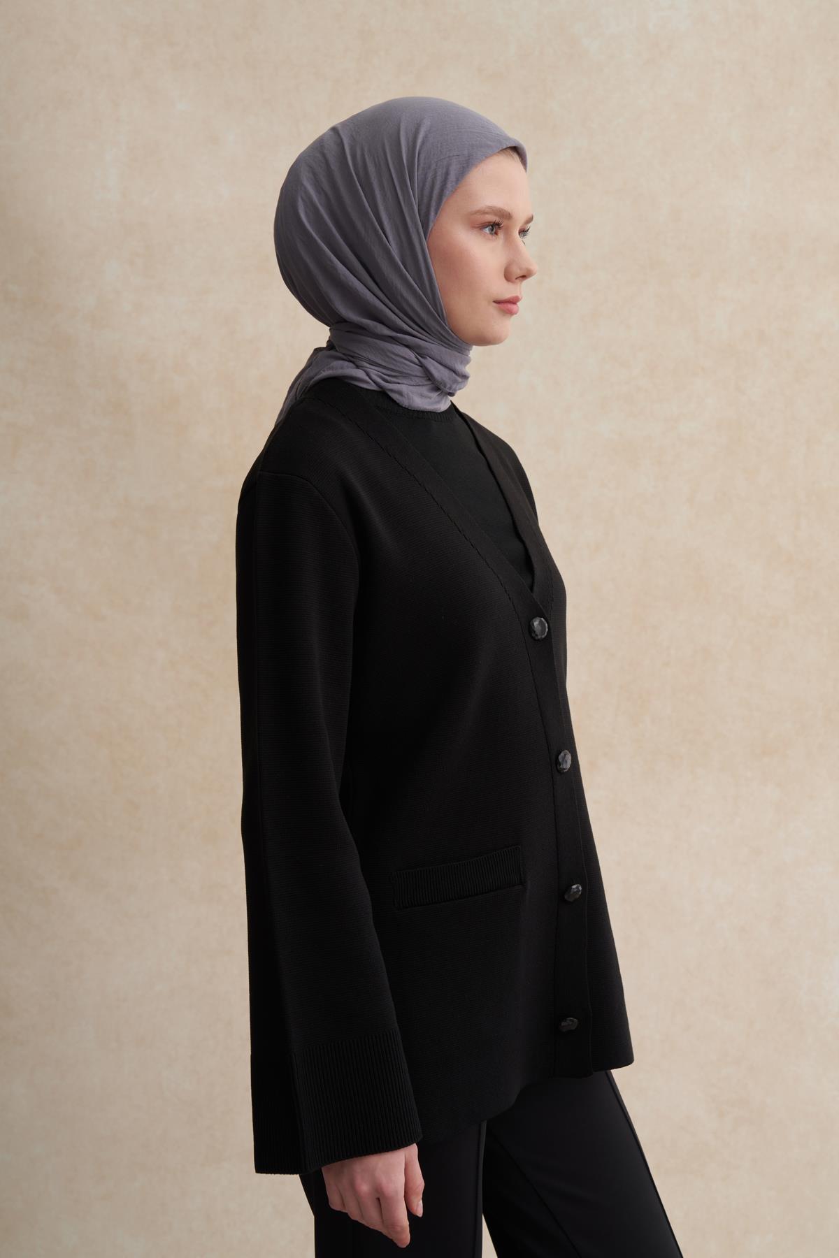 Organik Kırışık Eşarp Silver Gri