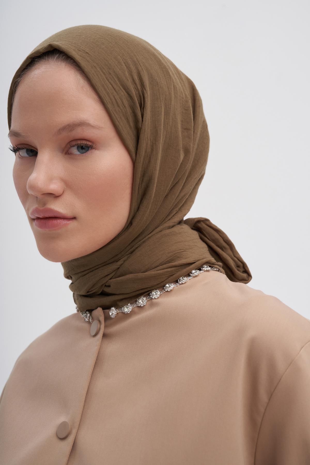 Organik  Kırışık  Şal Ceviz