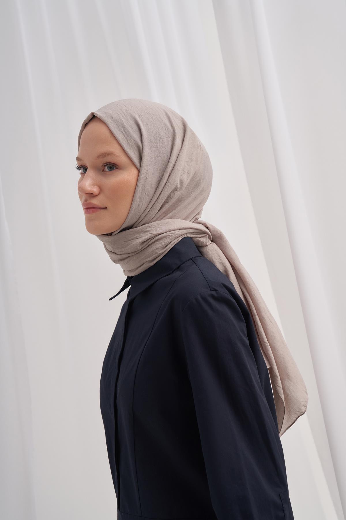 Organik  Kırışık  Şal Füme