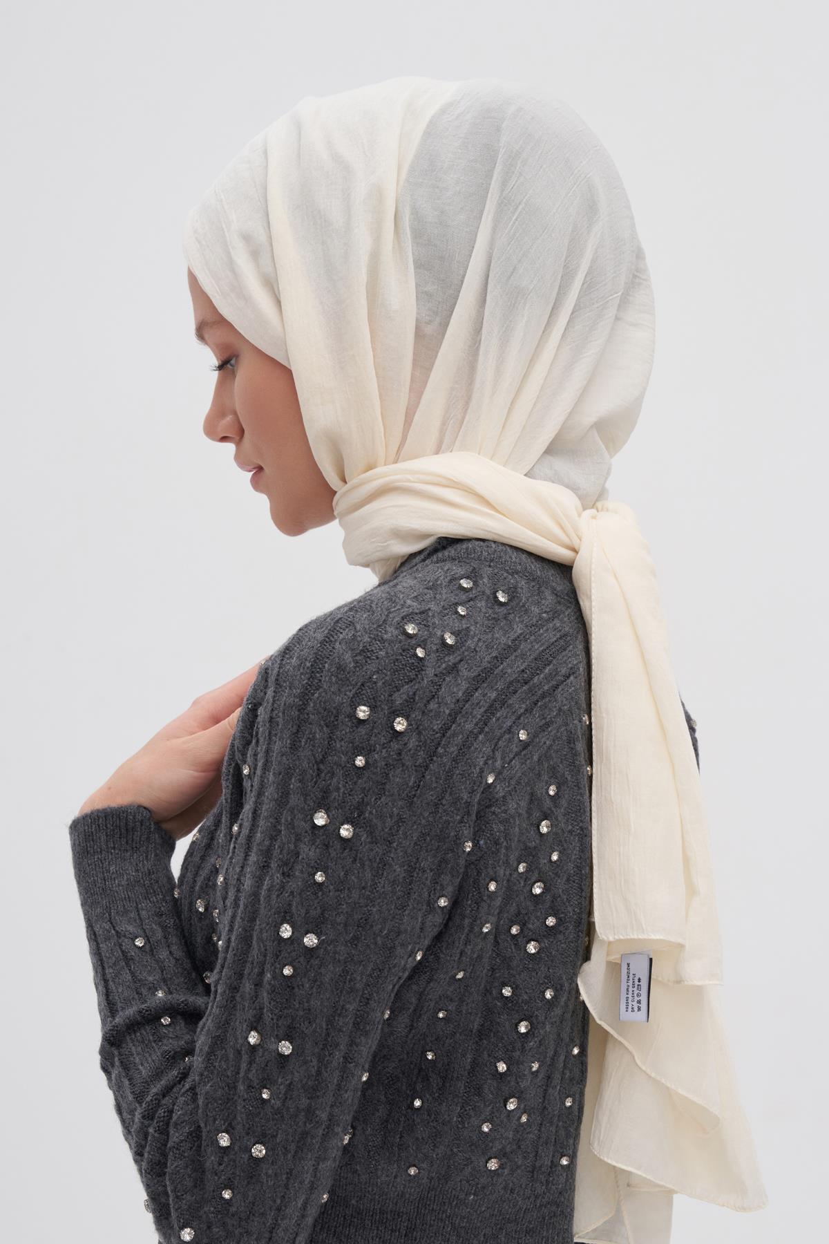 Organik  Kırışık  Şal İnci